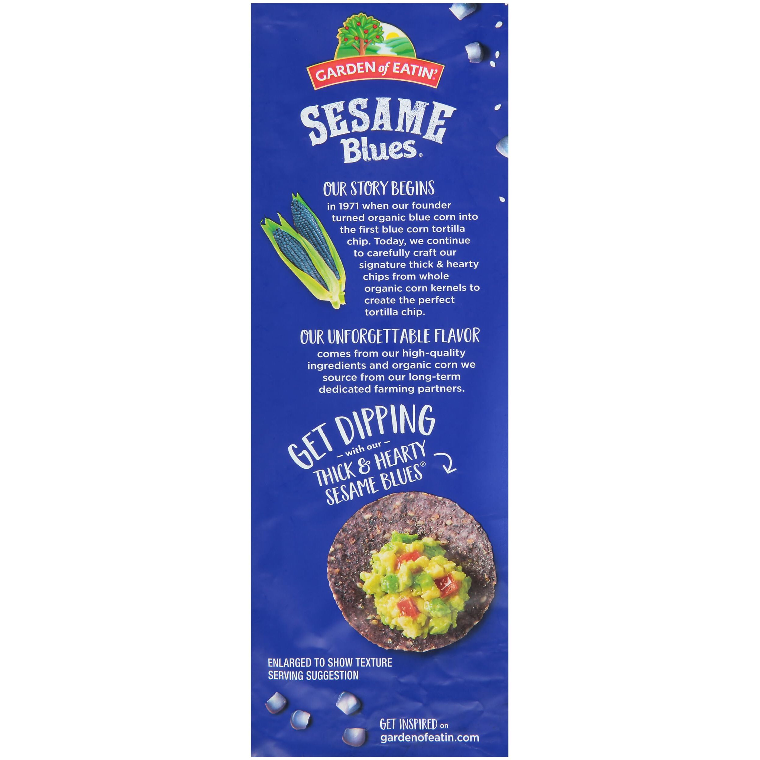 Garden Of Eatin' Tortilla Chips, Sesame Blues, 5.5 Oz (Pack Of 12)