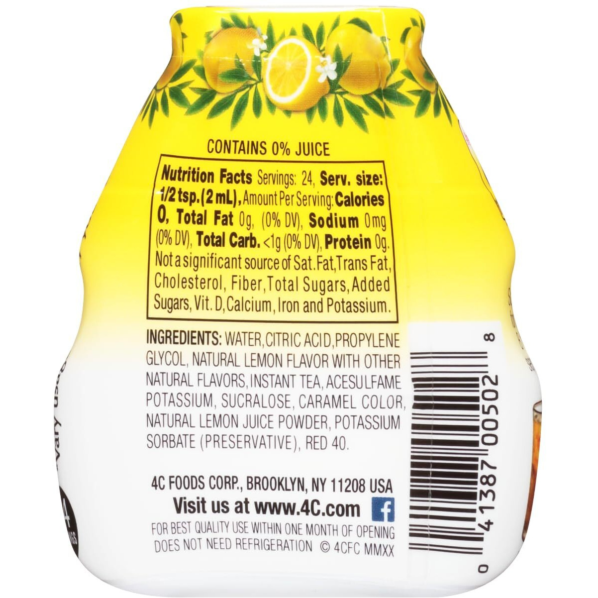 4C Sugar Free A Liquid Water Enhancer 12 Pack, Premium Natural Flavors, 0 Calories (Half & Half, 1.62 Ounce (Pack Of 12))