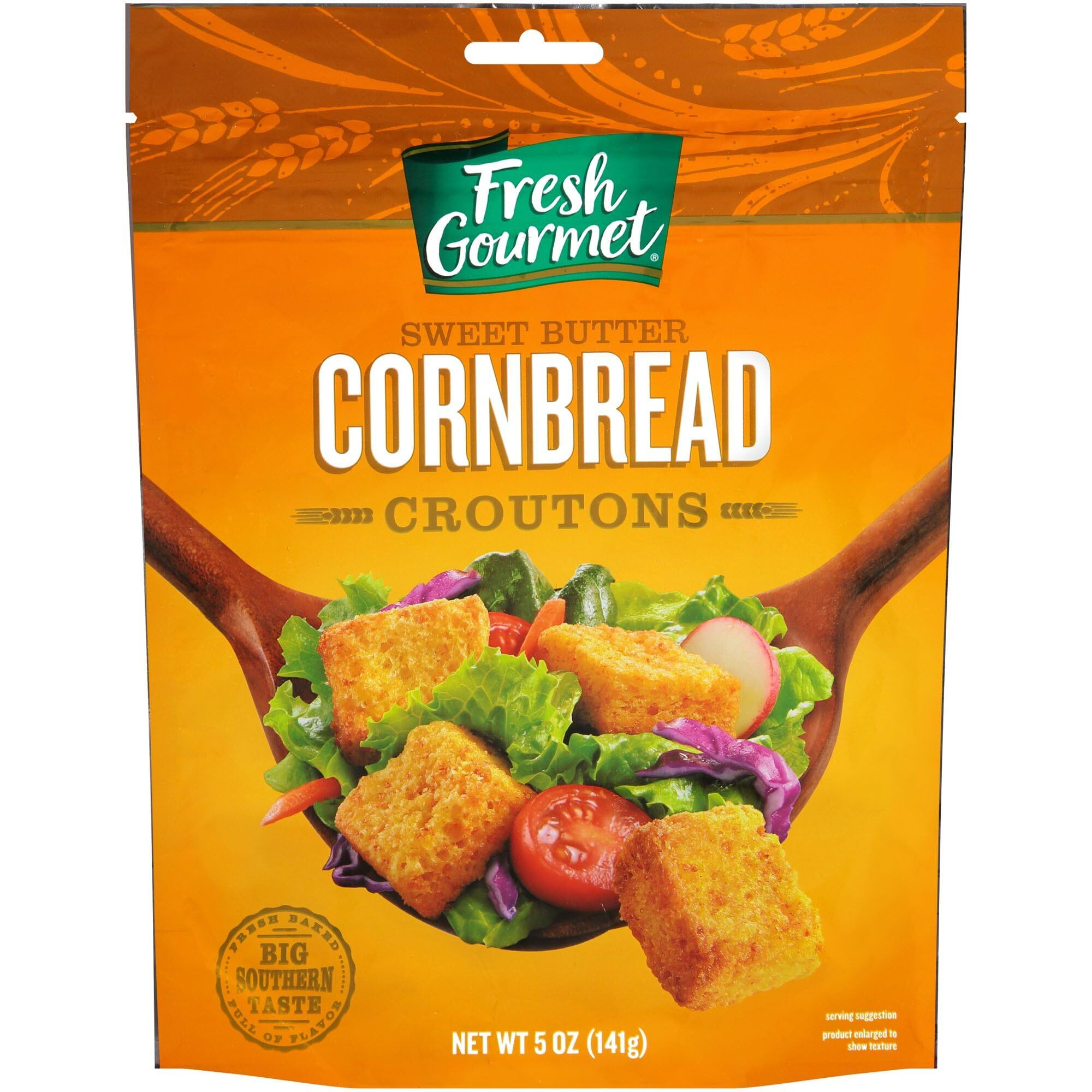 Fresh Gourmet Premium Croutons, Sweet Butter Cornbread, 5 Ounce (Pack Of 6)