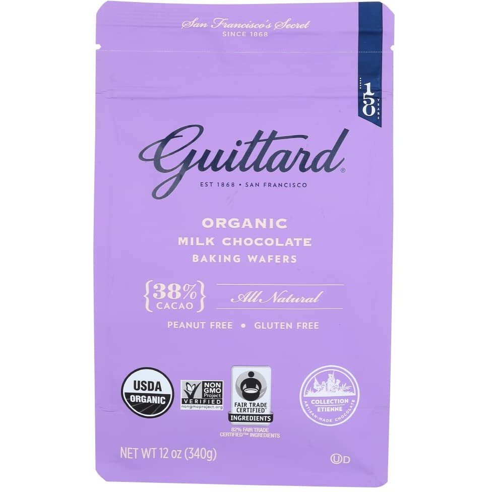 Guittard, Baking Wafer Milk Chocolate 38% Organic, 12 Ounce