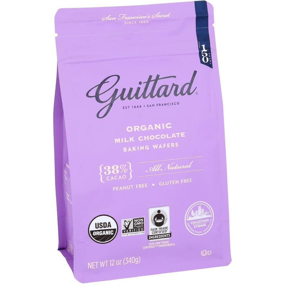 Guittard, Baking Wafer Milk Chocolate 38% Organic, 12 Ounce