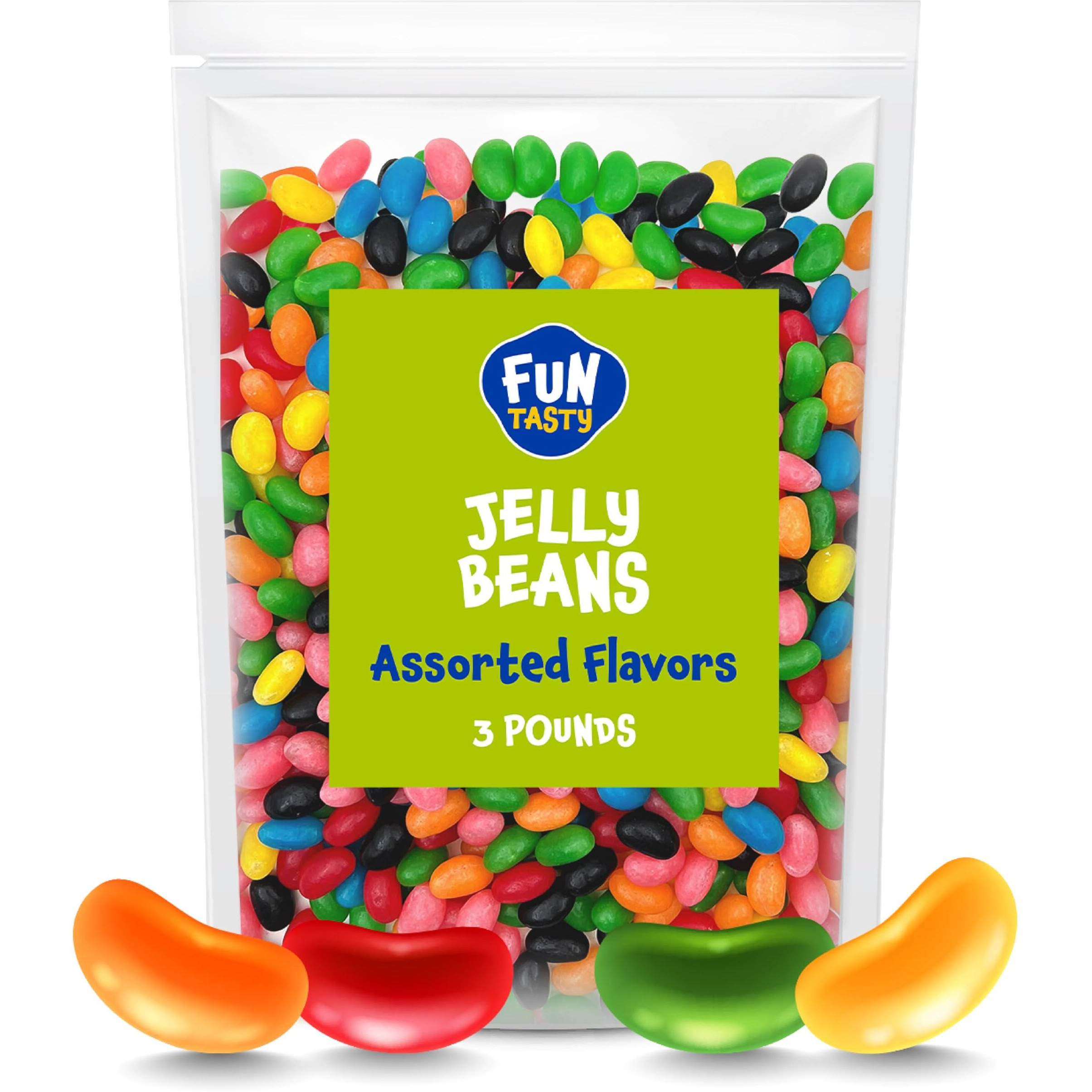 Jelly Beans Candy, Fruit And Licorice Flavored - Bulk 3 Pounds