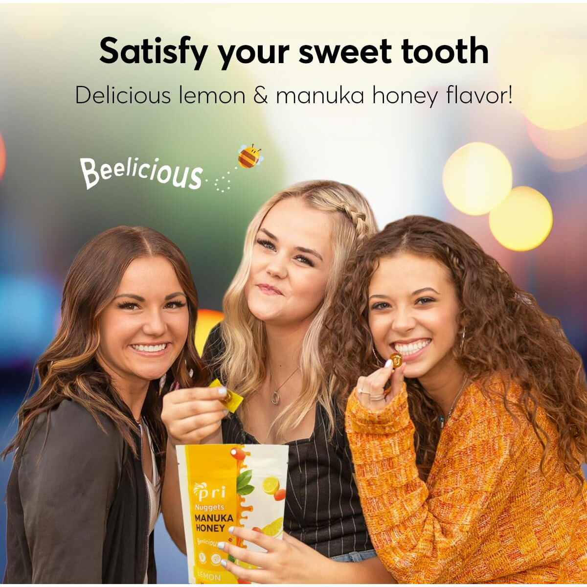 Pri Manuka Honey & Lemon Nuggets, Sweet And All Natural Hard Candy Treat, 3.5Oz