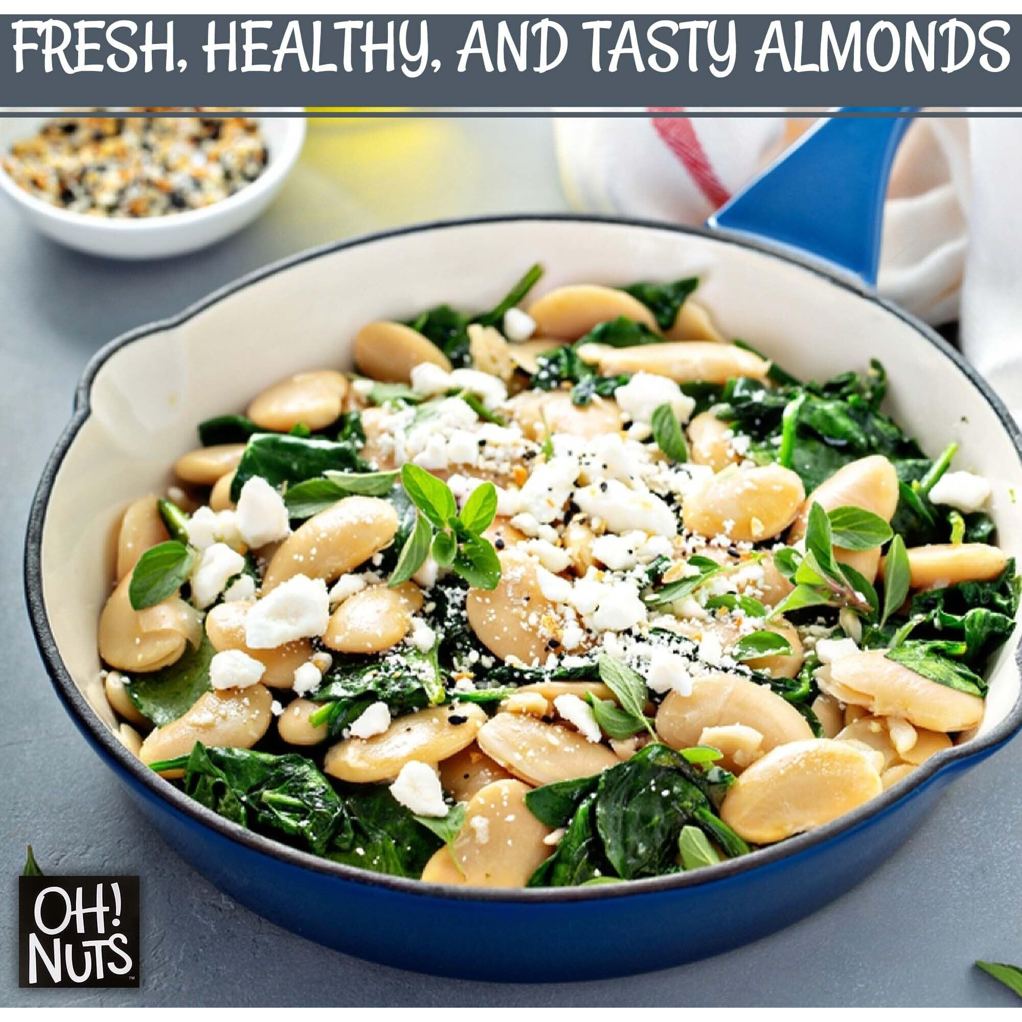 Almonds Blanched Sliced | Raw - 100% Natural | 1.5 Lb | High-Protein Almonds | Packed In New York Zip-Seal Bag For Exceptional Freshness By Oh Nuts