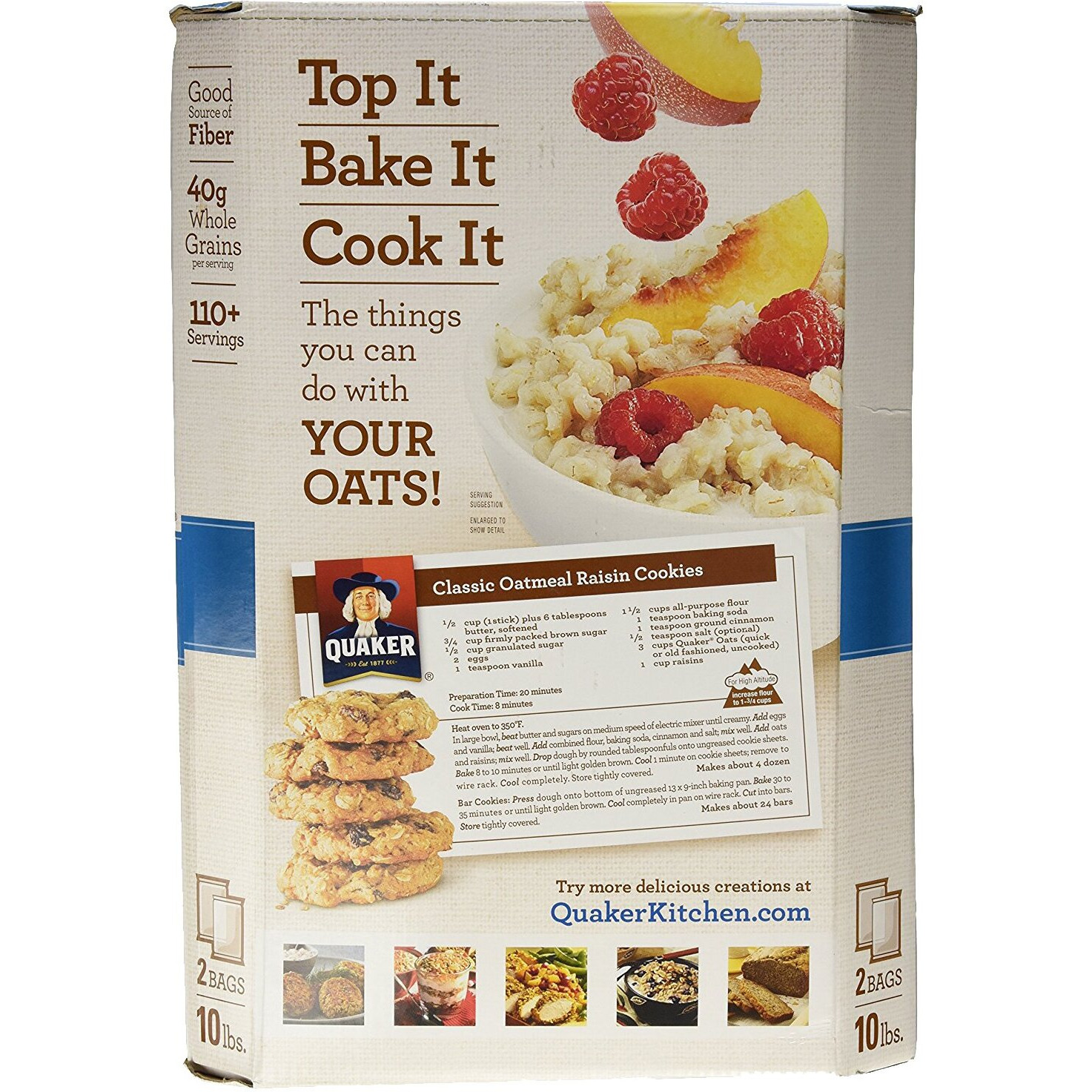 Quaker Oats Quick 1 Minute Oatmeal - 2/5 Pound