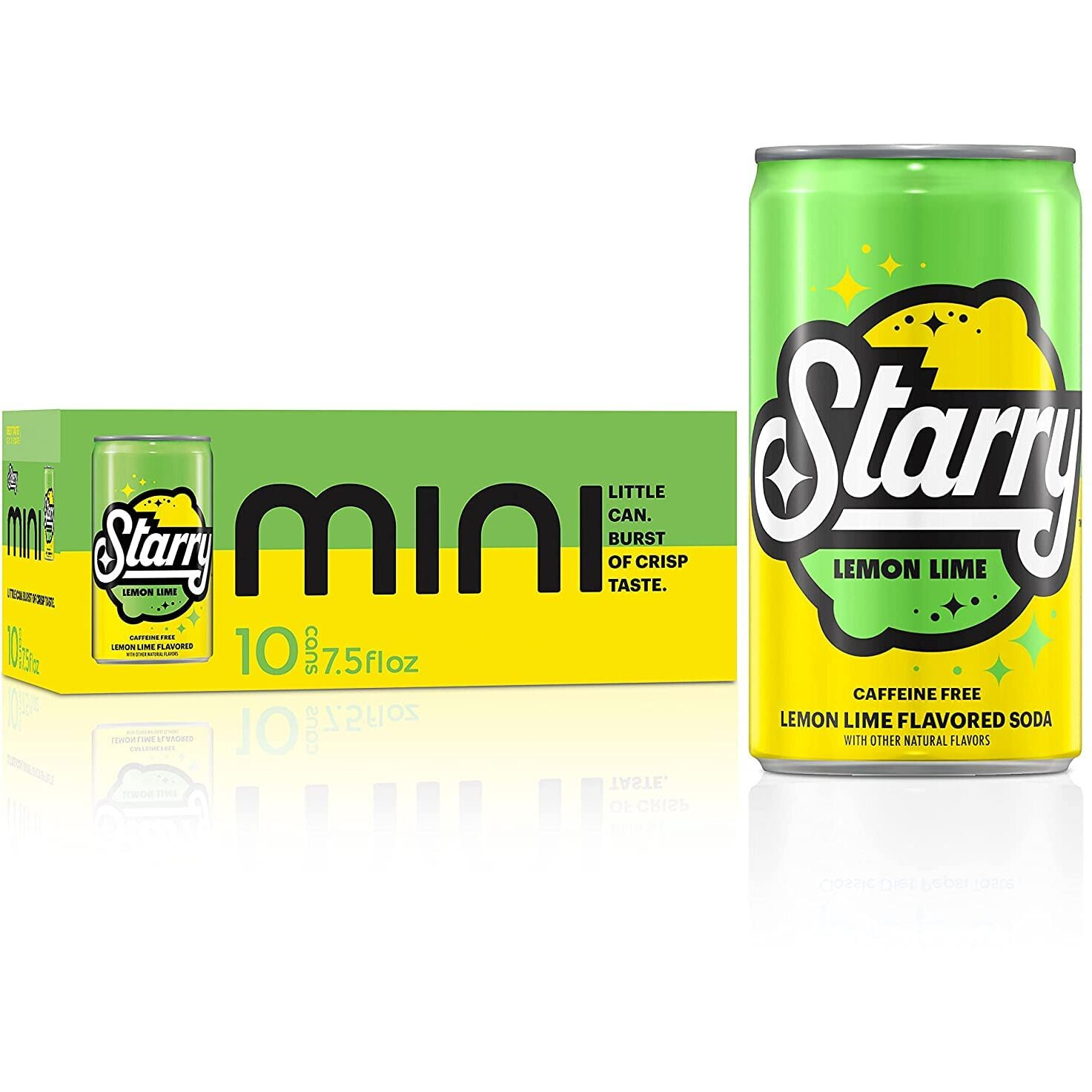 Starry Lemon Lime Soda, 7.5 Oz Cans, 10 Pack