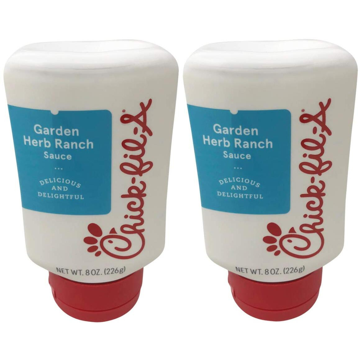 Chick-Fil-A Sauce 8 Oz. Squeeze Bottle 2 Pack- Resealable Container For Dipping, Drizzling, And Marinades (Garlic Herb Ranch)