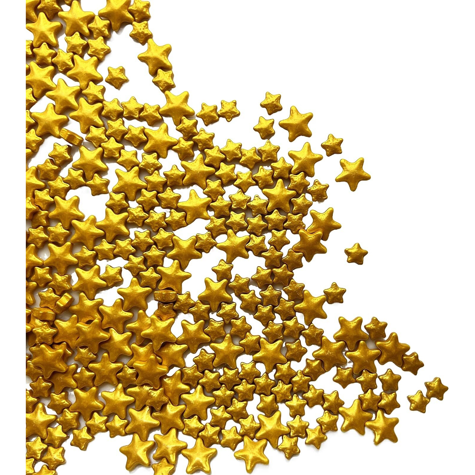 Se Si&Moos Gold Star Sprinkles | Edible Stars For Cake Decorating | Edible Gold Stars | Gold Sprinkles | Star Cupcake Toppers Edible | Large And Small Edible Stars 3 Oz With Tweezers