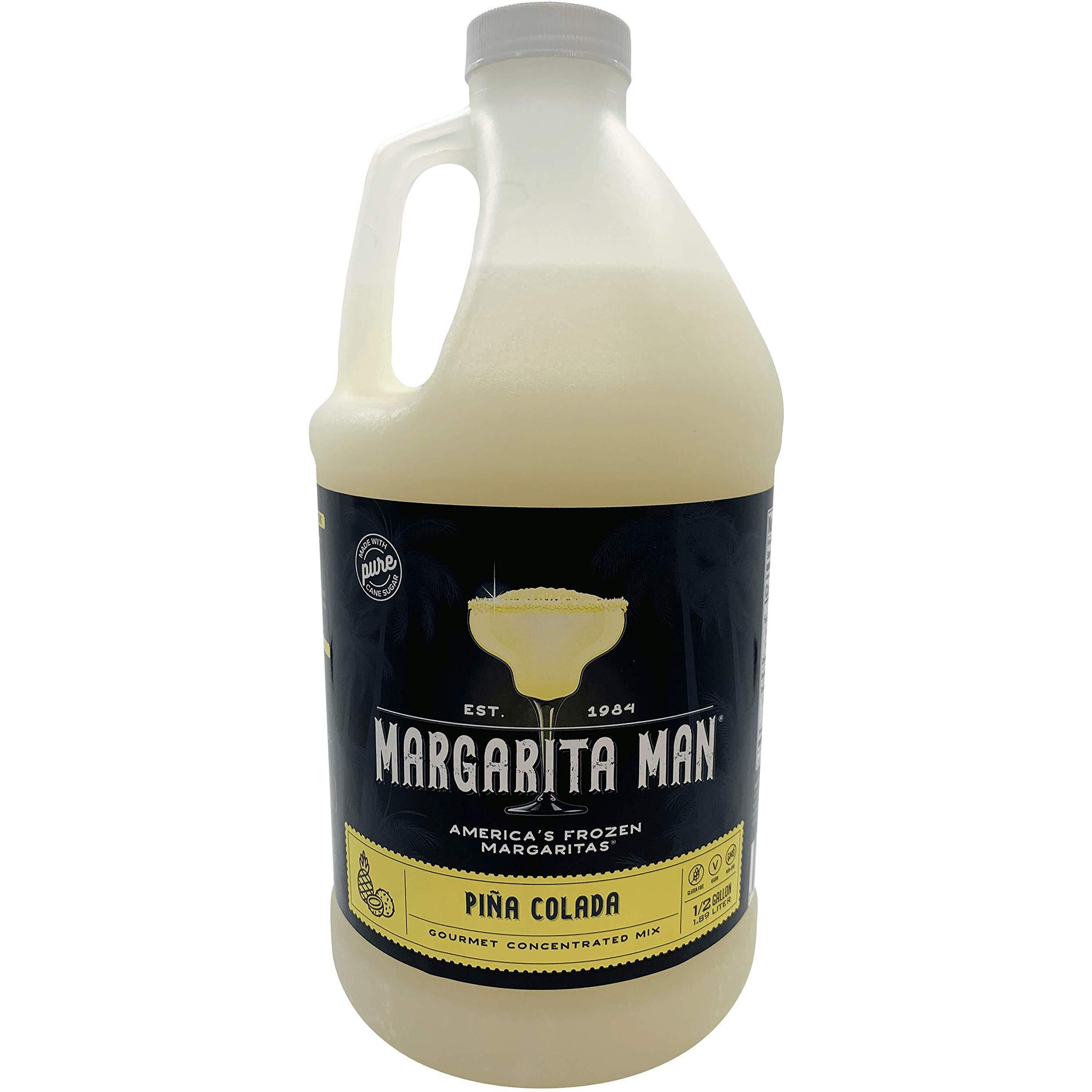 Margarita Man Pia Colada Mix | 64Oz Bottle, Makes 56 Drinks | Made With Pure Cane Sugar