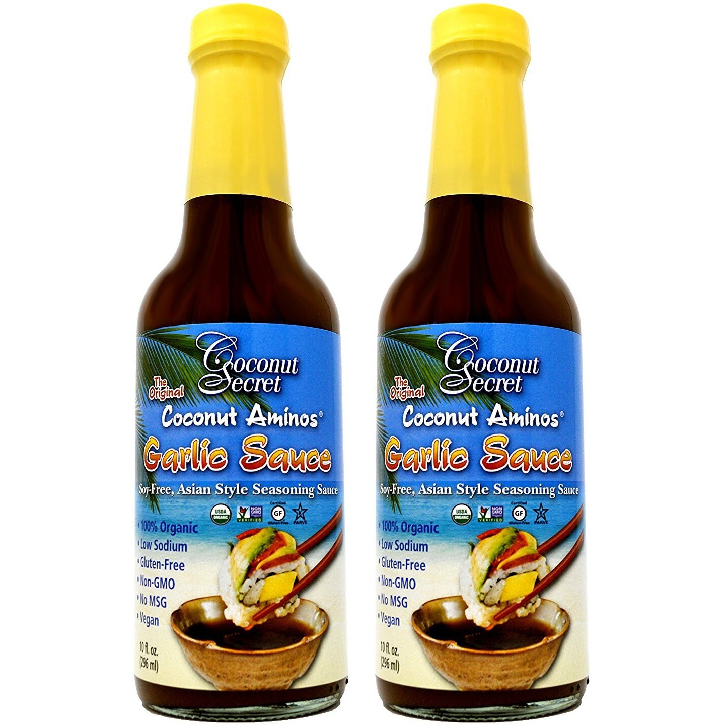 Coconut Secret Coconut Aminos Garlic Sauce (2 Pack) - 10 Fl Oz