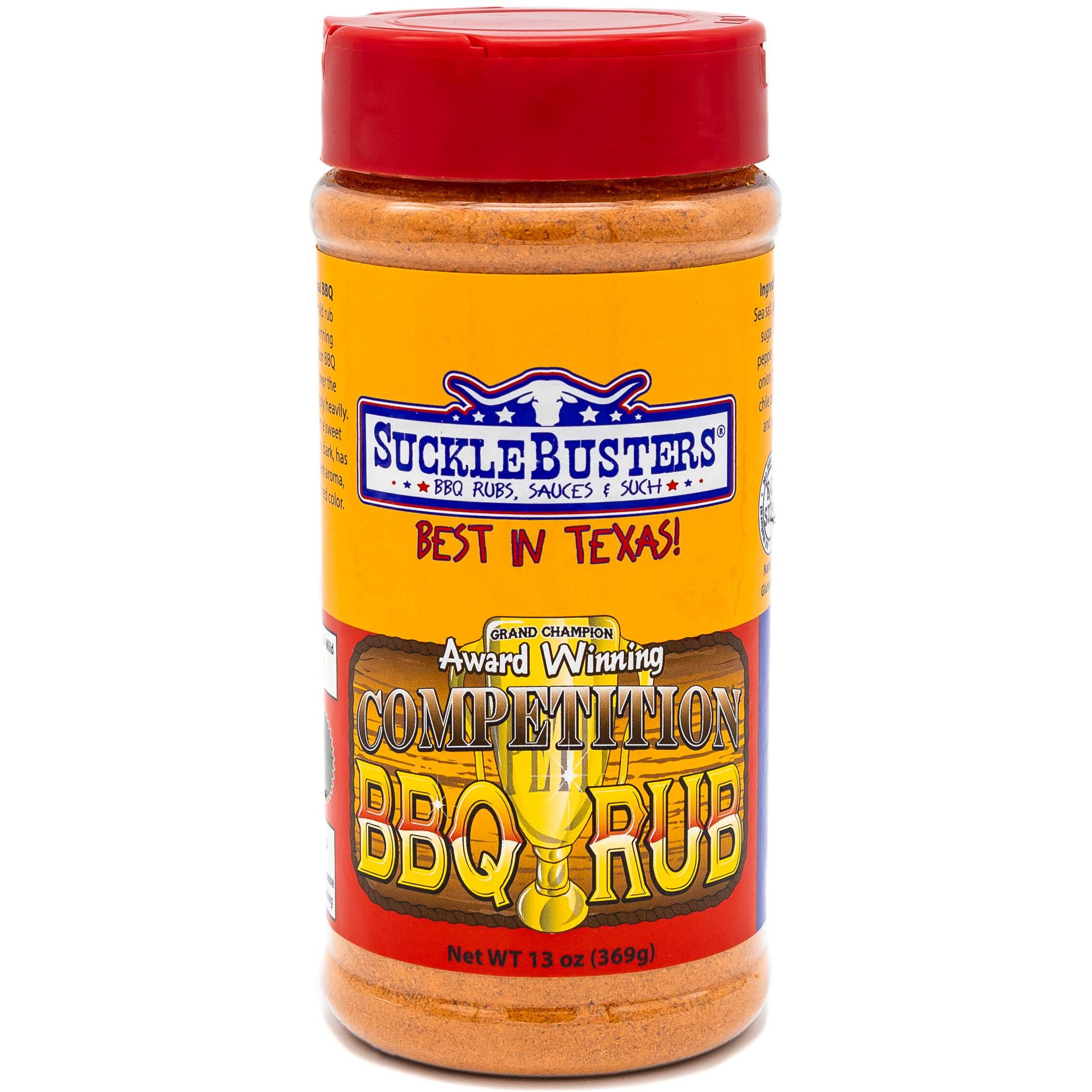 Sucklebusters Competition Bbq Rub Award-Winning All-Purpose Seasoning, Traditional Bbq Rubs, Gluten-Free, No Msg Shaker (13Oz)