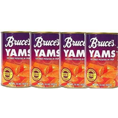 Bruce's Yams Sweet Potatoes In Syrup 15Oz Cans (4 Pack)