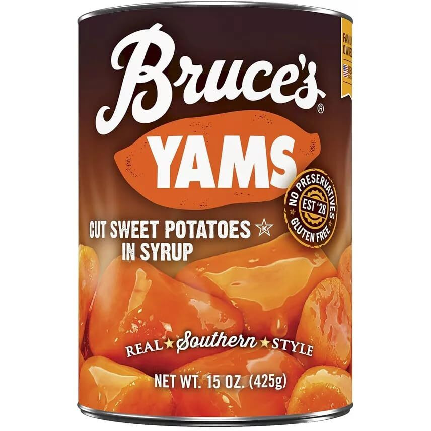 Bruce's Yams Sweet Potatoes In Syrup 15Oz Cans (4 Pack)