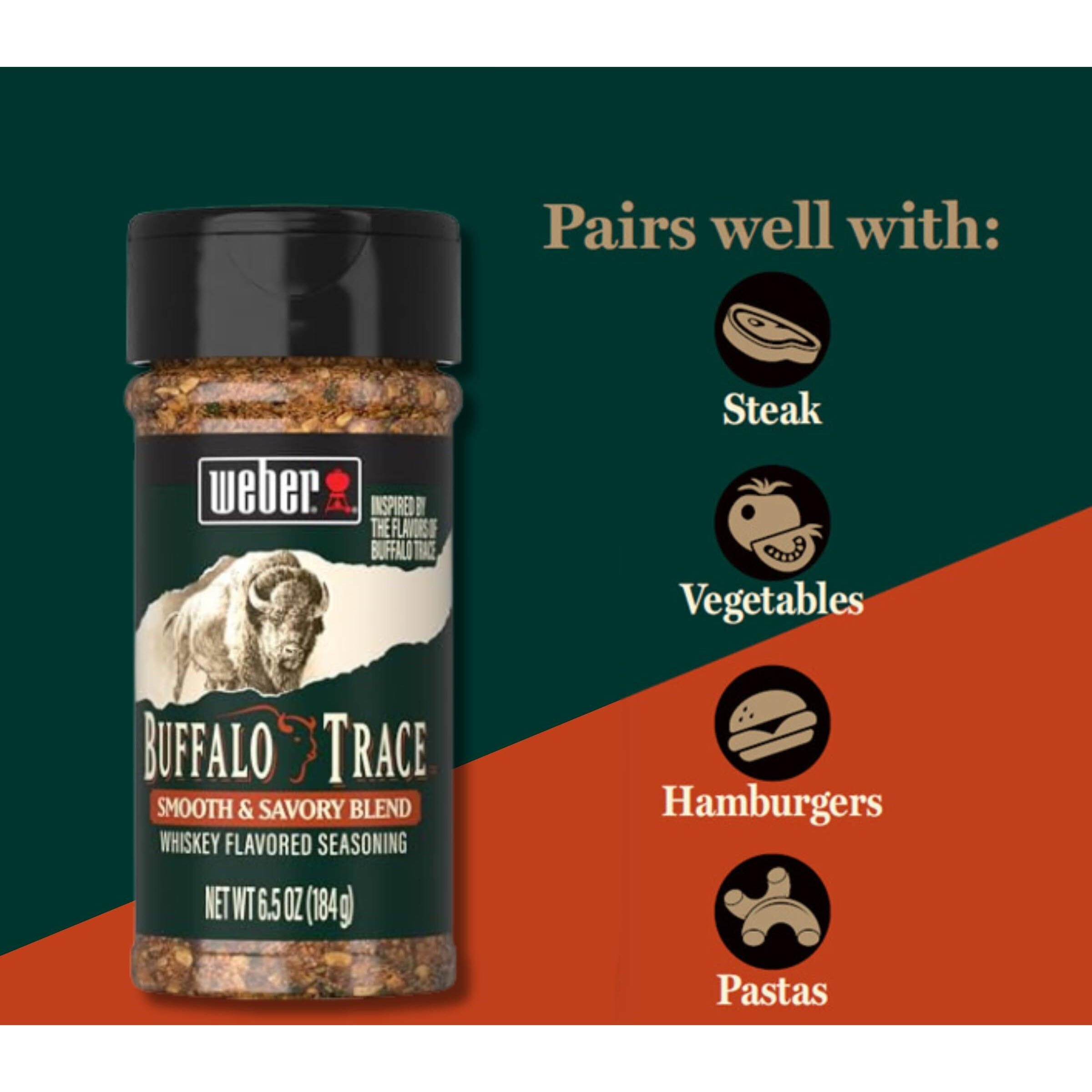 Weber Buffalo Trace Whiskey Flavored Seasoning, 6.5 Ounce
