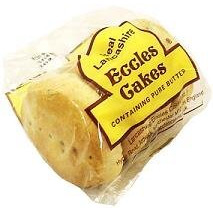 Real Lancashire Eccles Cakes | British Snacks Made With Butter & Dried Currants | Delicious Handmade Fruity Snacks | Add In Breakfast & After Meal | 4 Cakes (Pack Of 3)