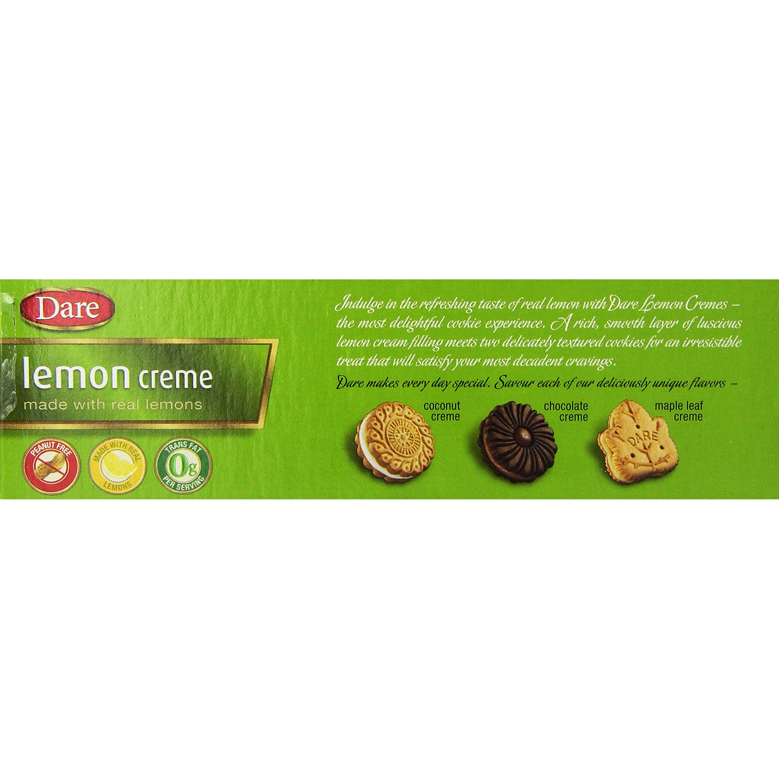 Dare, Lemon Creme Sandwich Cookies, 12.3Oz Box (Pack Of 2) ((2) - 12.3 Oz Boxes)