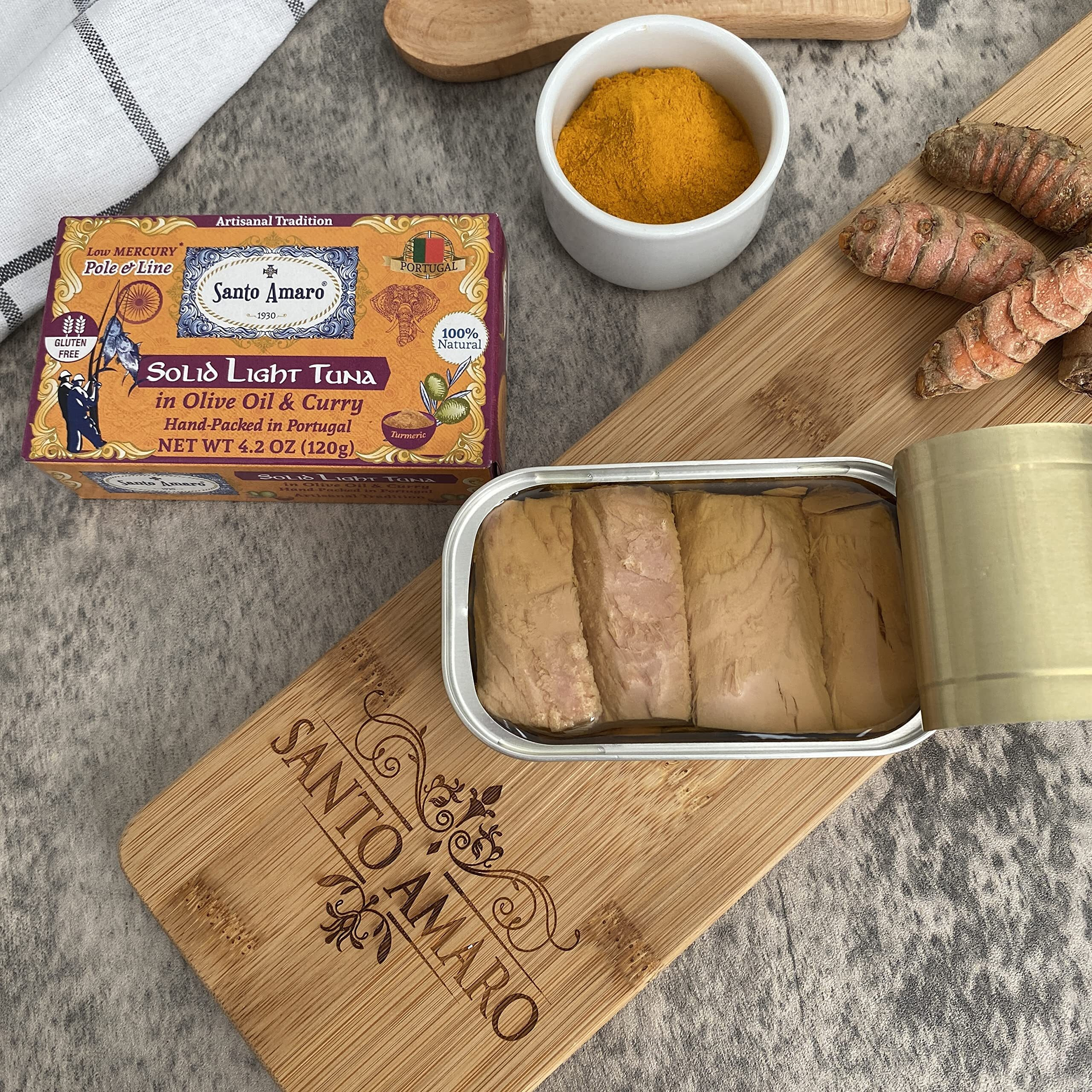 Navigator 3 Flavor Variety Pk Canned Wild Pole & Line Tuna Fillets In Olive Oil (3 Pk, 120G Ea) Turmeric Curry, Basil, Ginger - Hand-Packed Fresh In Portugal - Keto - Paleo - Solid Fillets