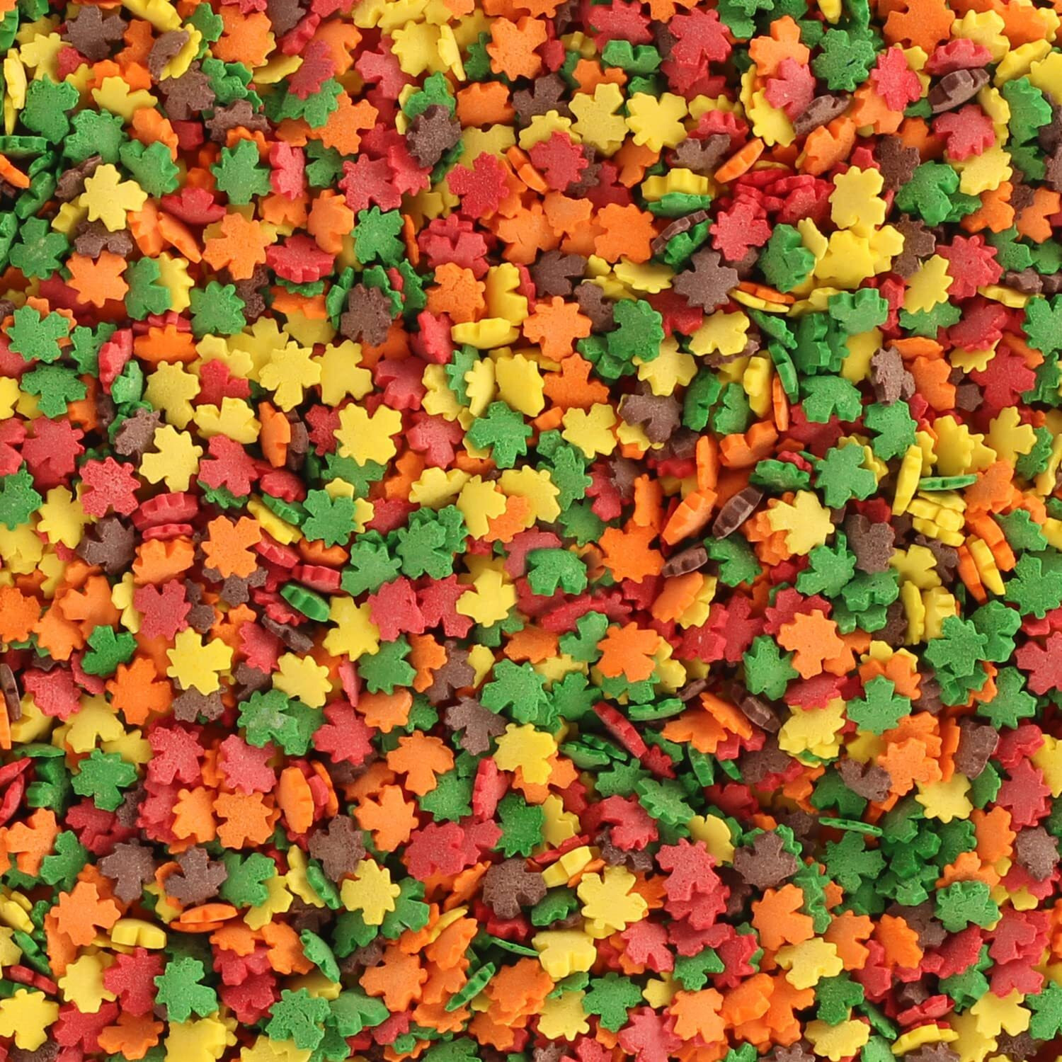 Fall Sprinkles - 10 Oz - Fall Leaf Sprinkles For Baking - Autumn Cupcake Leaf Sprinkles - Thanksgiving Sprinkles For Cupcakes, Cookies, Cake Decorating - Bulk Fall Candy Sprinkles