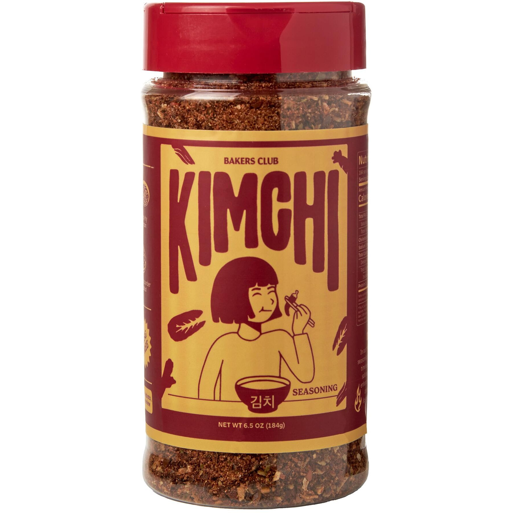 Bakers Club 6.5Oz Korean Kimchi Seasoning Powder - Fried Rice, Stir Fry, Popcorn, Ramen Soup, Barbecue Dry Rub For Meats, Pork, Fish, Shrimp & Vegetables - Spicy, Fiery And Tangy Authentic Spice Blend Made With Gochugaru Peppers And Garlic