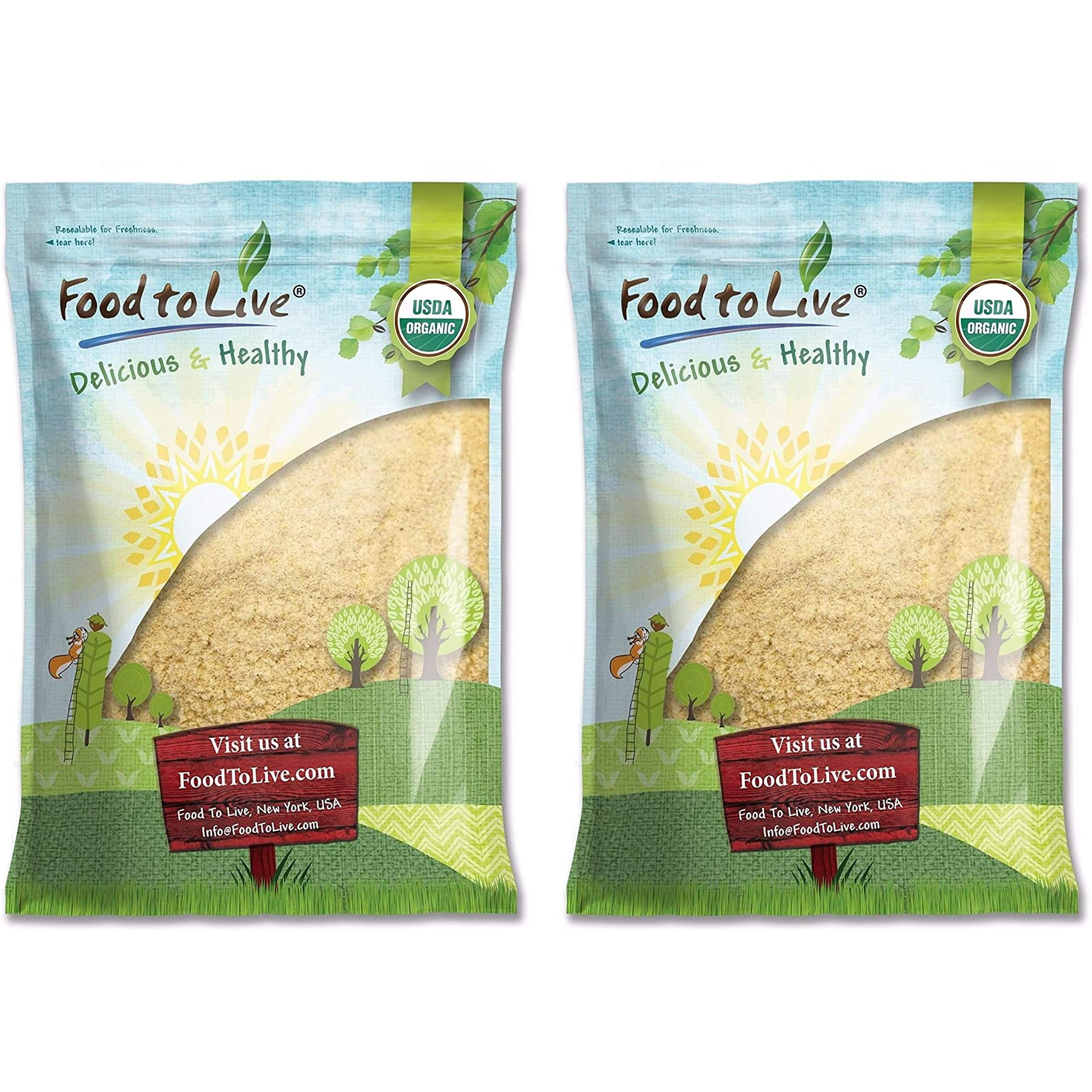 Food To Live Organic Kamut Khorasan Wheat Flour, 20 Pounds Stone Ground Powder, 100% Whole Grain Meal, Non-Gmo, Kosher, Bulk