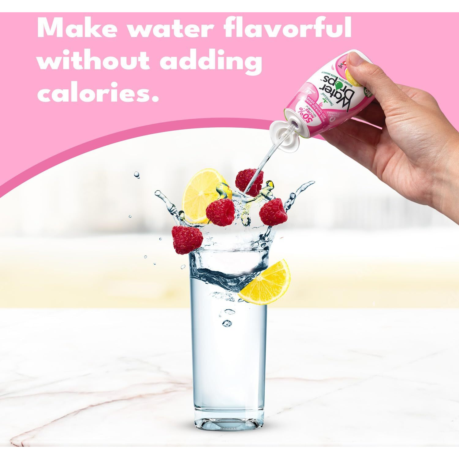 Sweetleaf Water Drops, Raspberry Lemonade - Sugar-Free Water Enhancer Drops, Stevia & Monk Fruit Sweetener Water Flavoring, 1.62 Fl Oz (Pack Of 6)