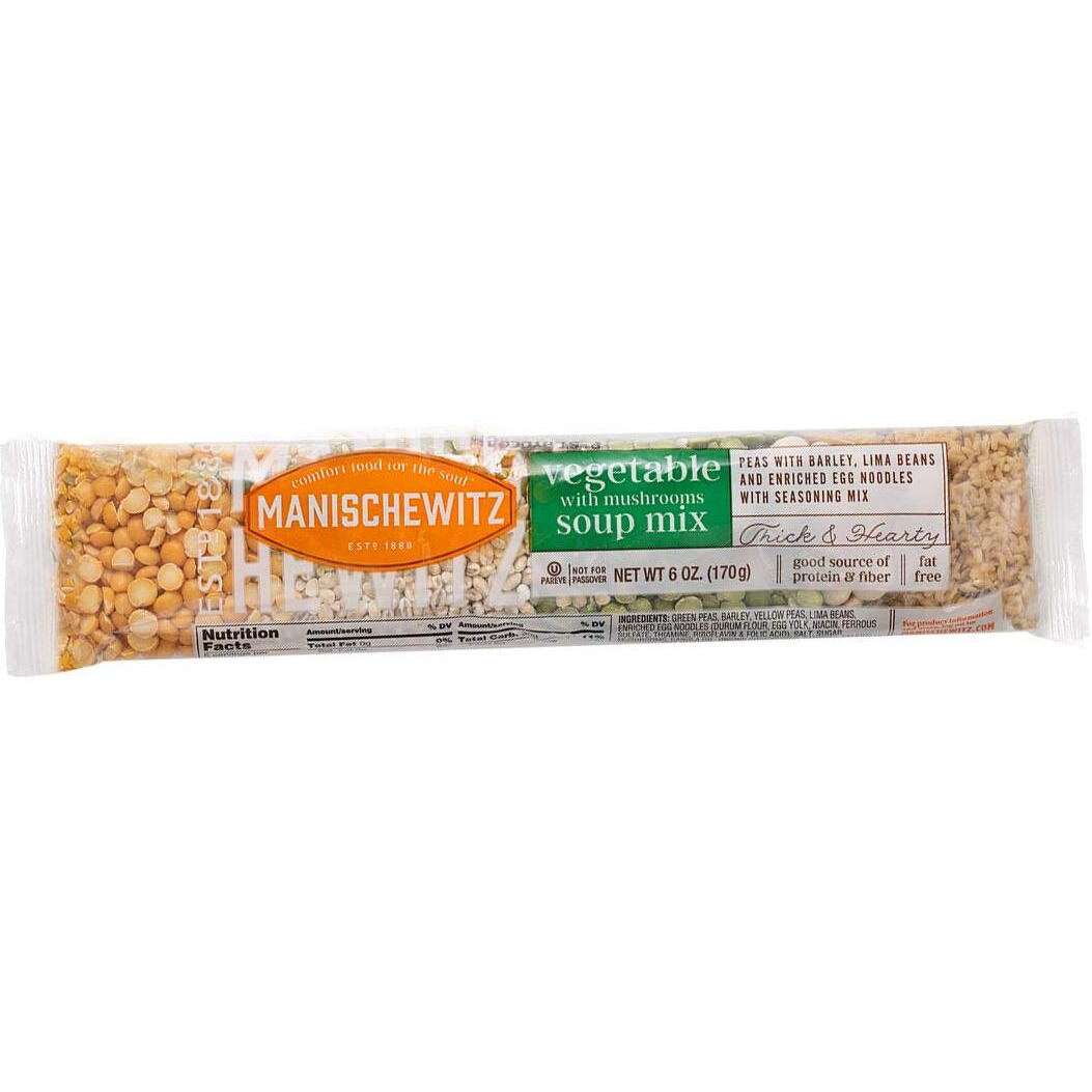Manischewitz Cello Vegetable Mushroom Soup Mix (6 Pack) Reduced Sodium