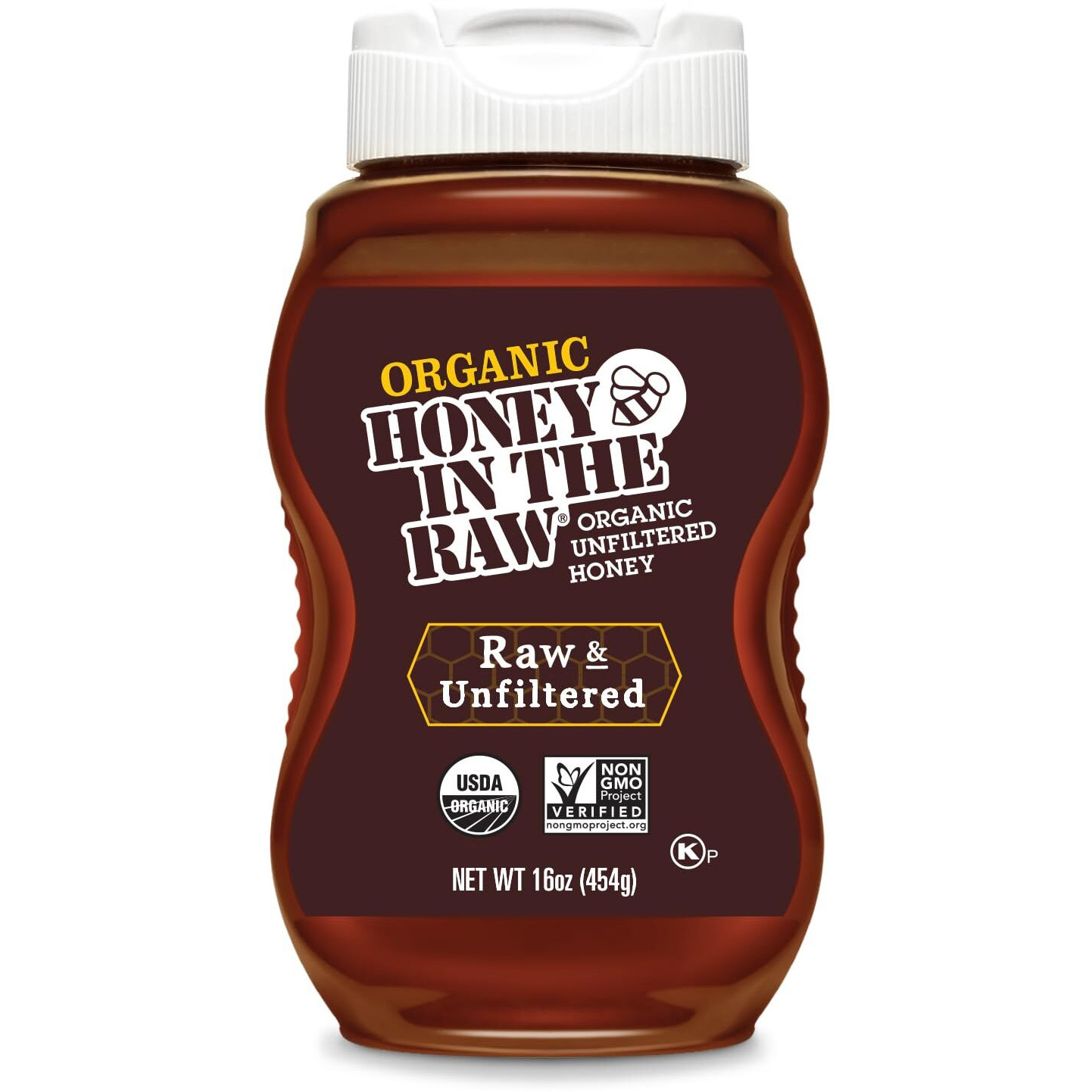 Organic Honey In The Raw, 16 Oz., Pure Raw Honey Sourced From Brazil, Hand Harvested And Unfiltered, Usda Organic, Non-Gmo Project Verified And Kosher
