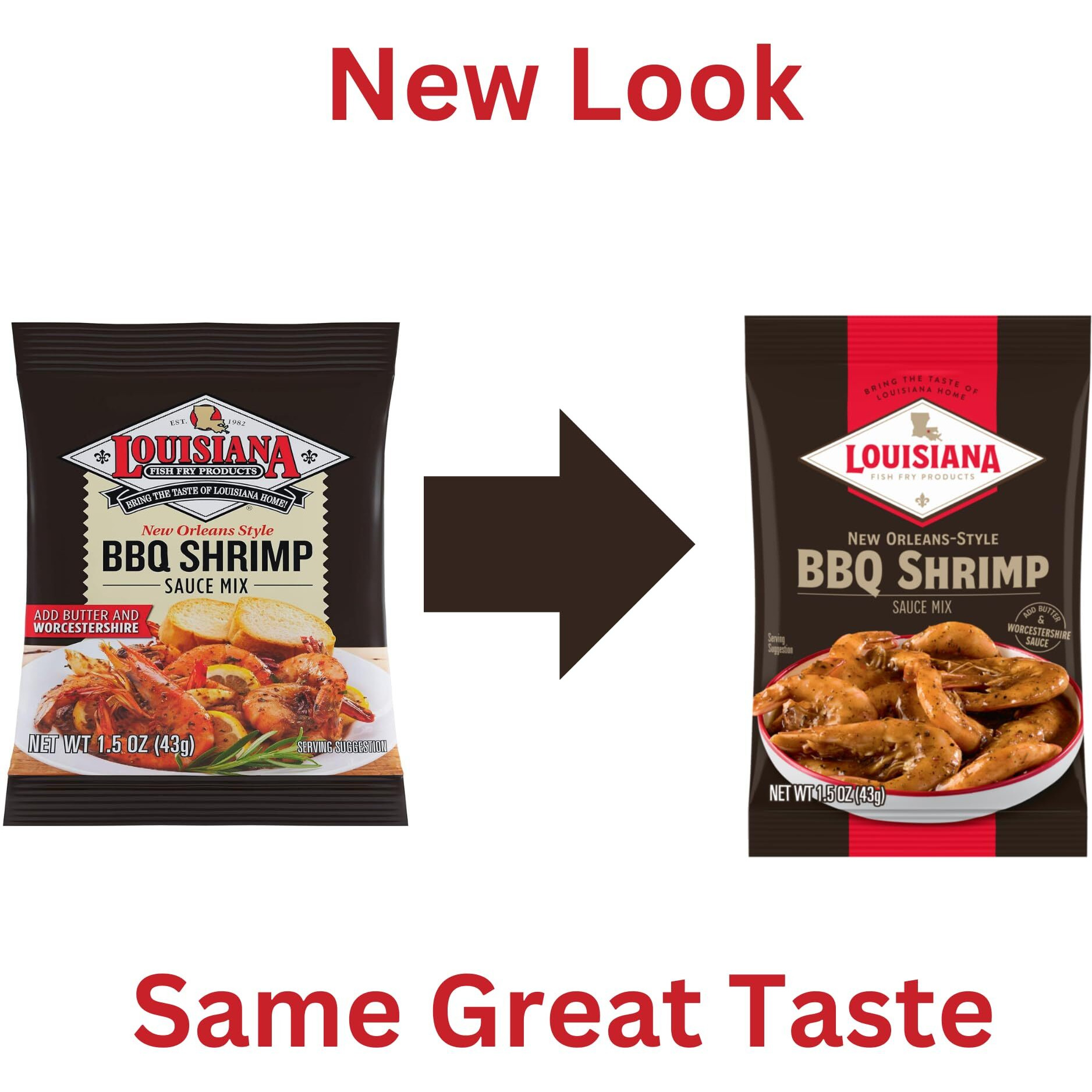 Louisiana Fish Fry Products Bbq Shrimp Sauce Mix, 1.5 Oz, Pack Of 12