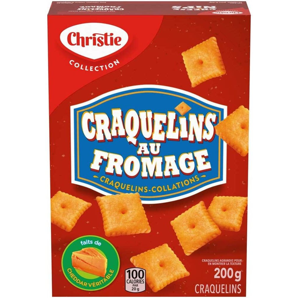 Christie Cheese Nips Cheddar Baked Snack Crackers, 200G/7.05Oz, 2-Box {Imported From Canada}