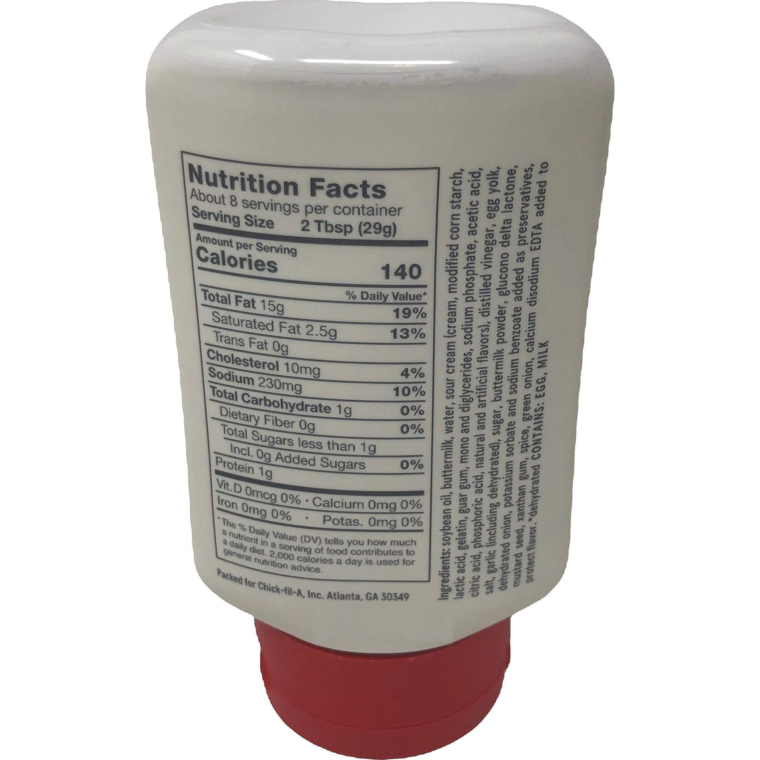Chick-Fil-A Sauce 8 Oz. Squeeze Bottle - Resealable Container For Dipping, Drizzling, And Marinades (Garlic Herb Ranch)