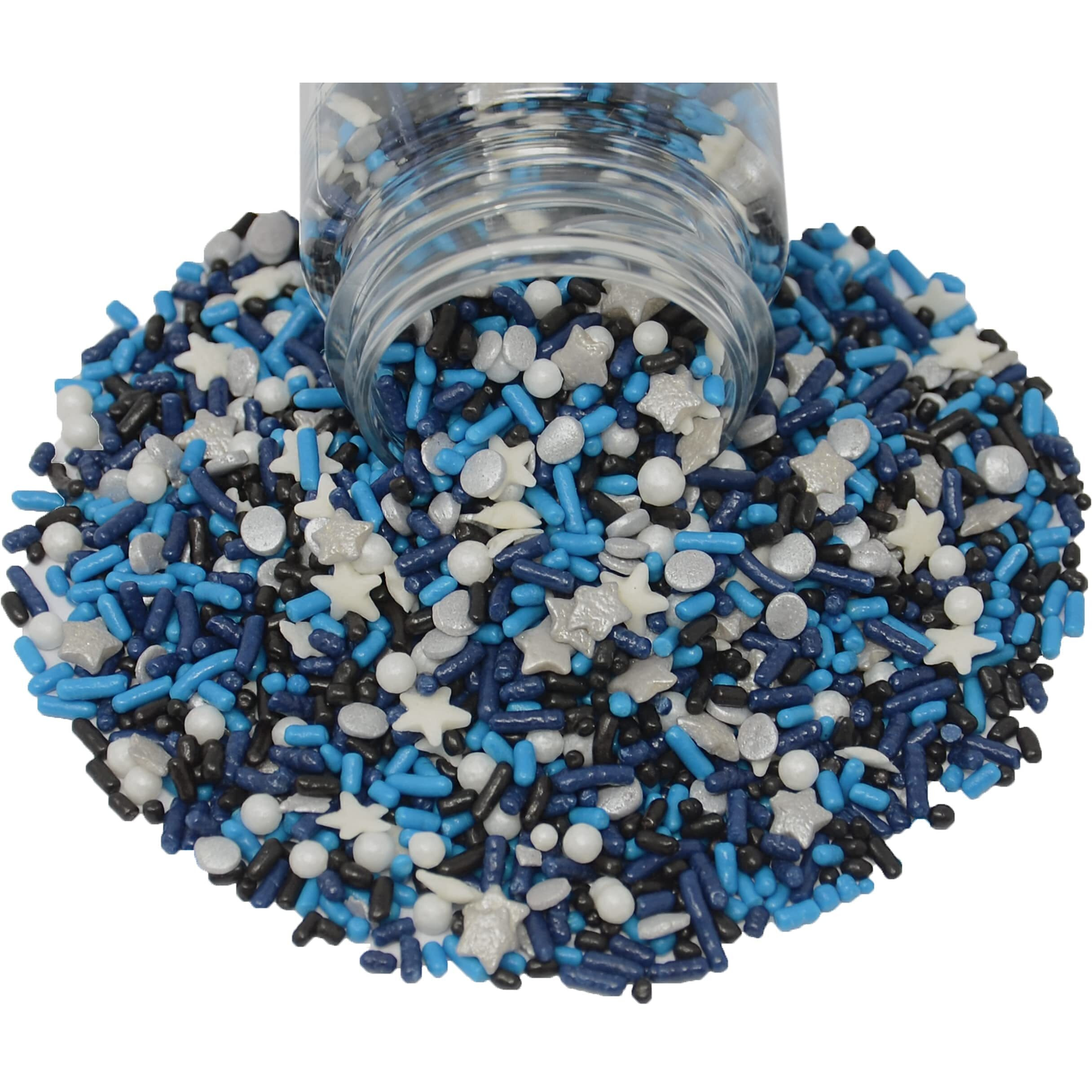 Mystic Sprinkles Sprinkle Mixes (Sparkling Silver Galaxy Sprinkle Mix 3.3Oz)