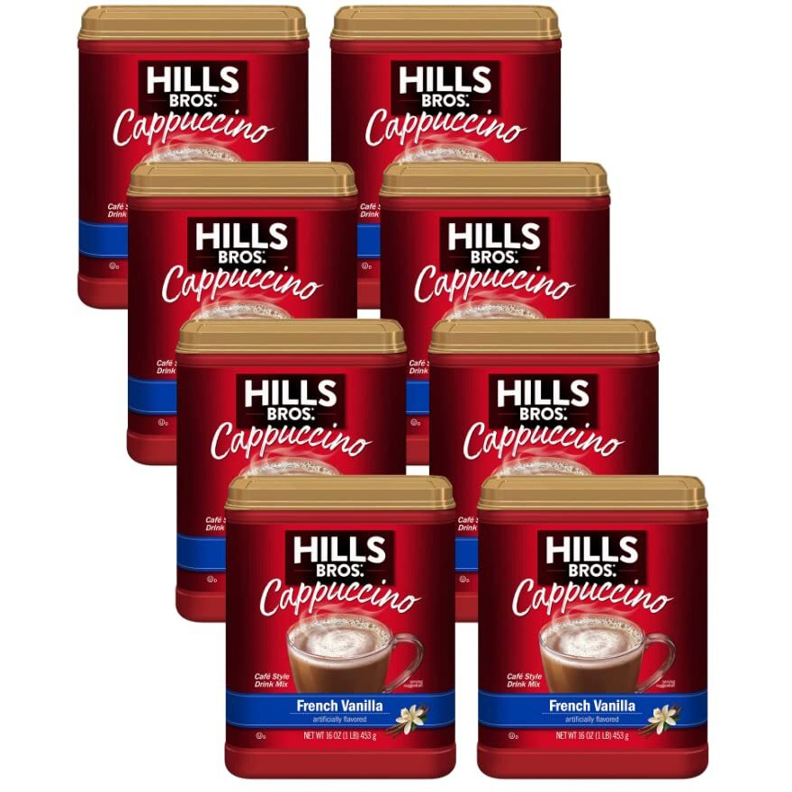 Hills Bros. Flavor Coffee (French Vanilla, 16 Ounce (Pack Of 8)