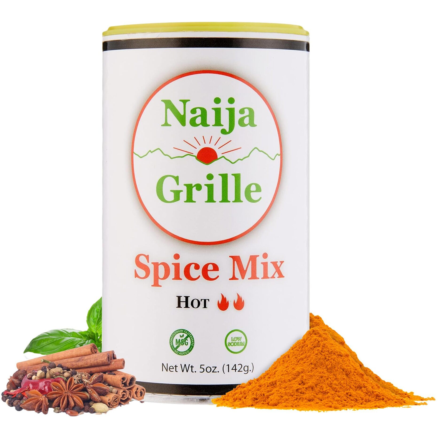 Naija Grille Seasoning - Hot - All Purpose Spice Mix For Chicken, Beef, Fish, Vegetables, And More - Elevate Flavor With Seasoning For Cooking, Grilling, Bbq, And Frying - Low Sodium - 5 Oz