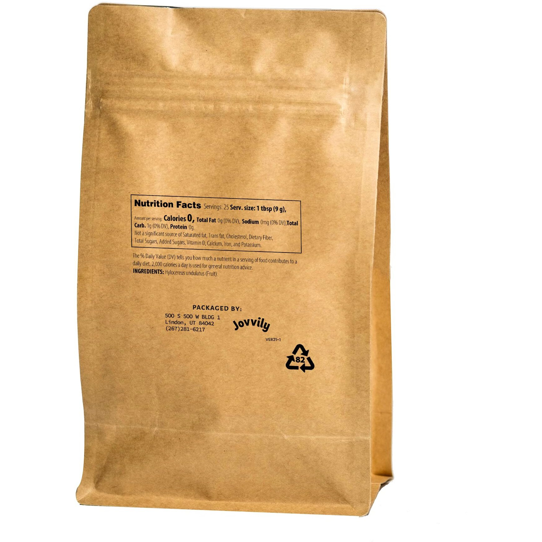 Jovvily Pitaya Powder 8 Oz. Dragon Fruit Superfood - Smoothies - Drinks