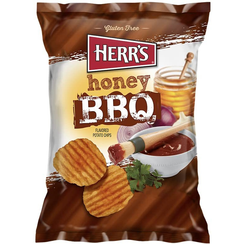 Herr's Honey Bbq Potato Chips, 7.75 Ounce (Pack Of 12 Bags)
