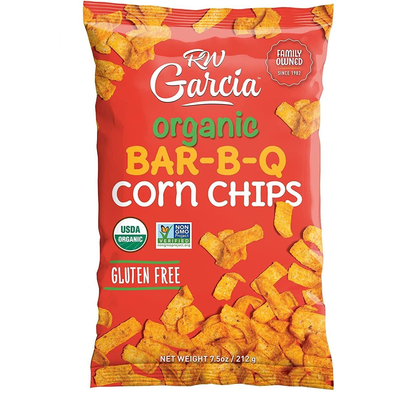 Rw Garcia Organic Bbq Corn Chips, Gluten Free, 7.5Oz Bags, 4 Pack