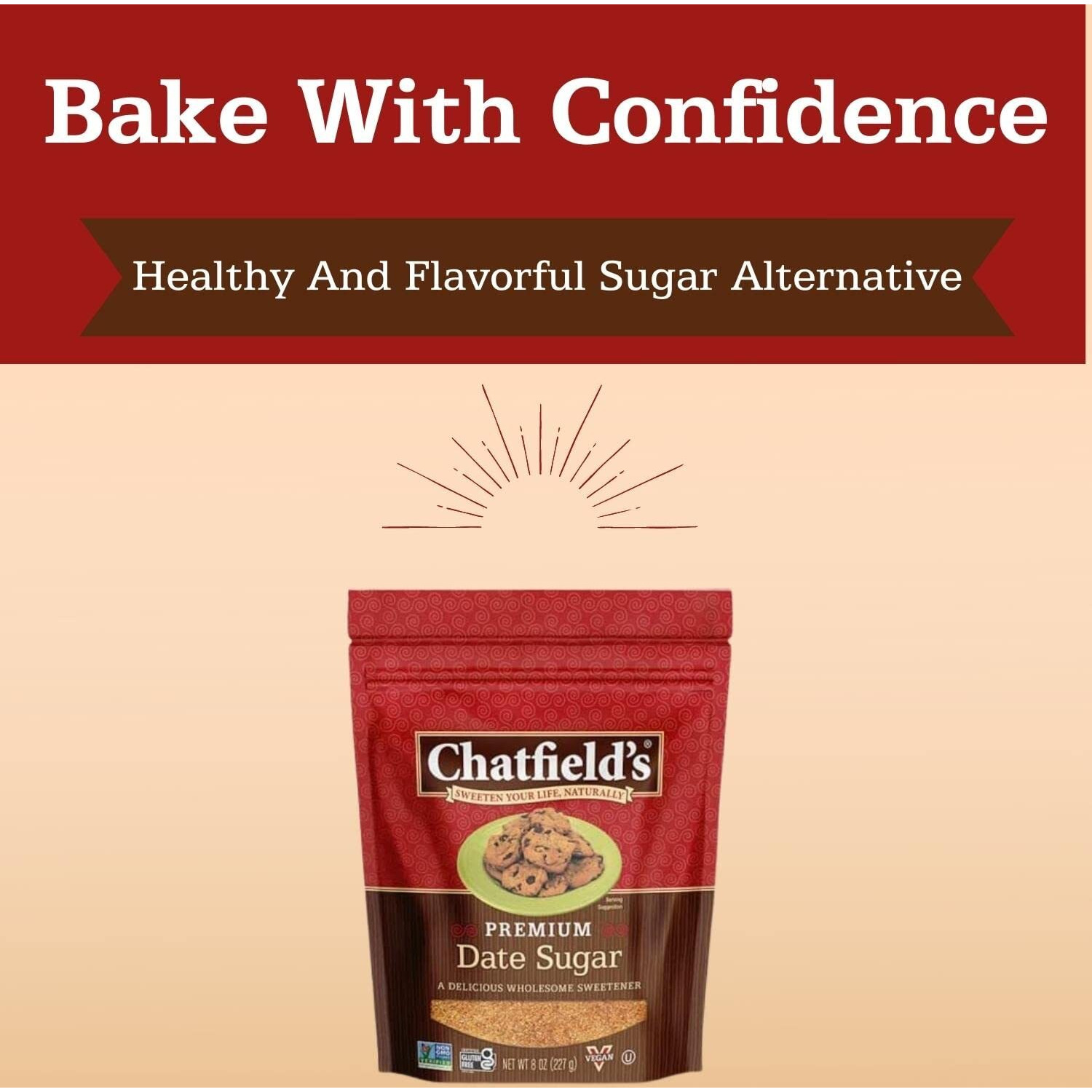 Chatfield's Granulated Date Sugar Raw - Sugar Substitute For Kosher, Vegan And Gluten Free (Pack Of 1)