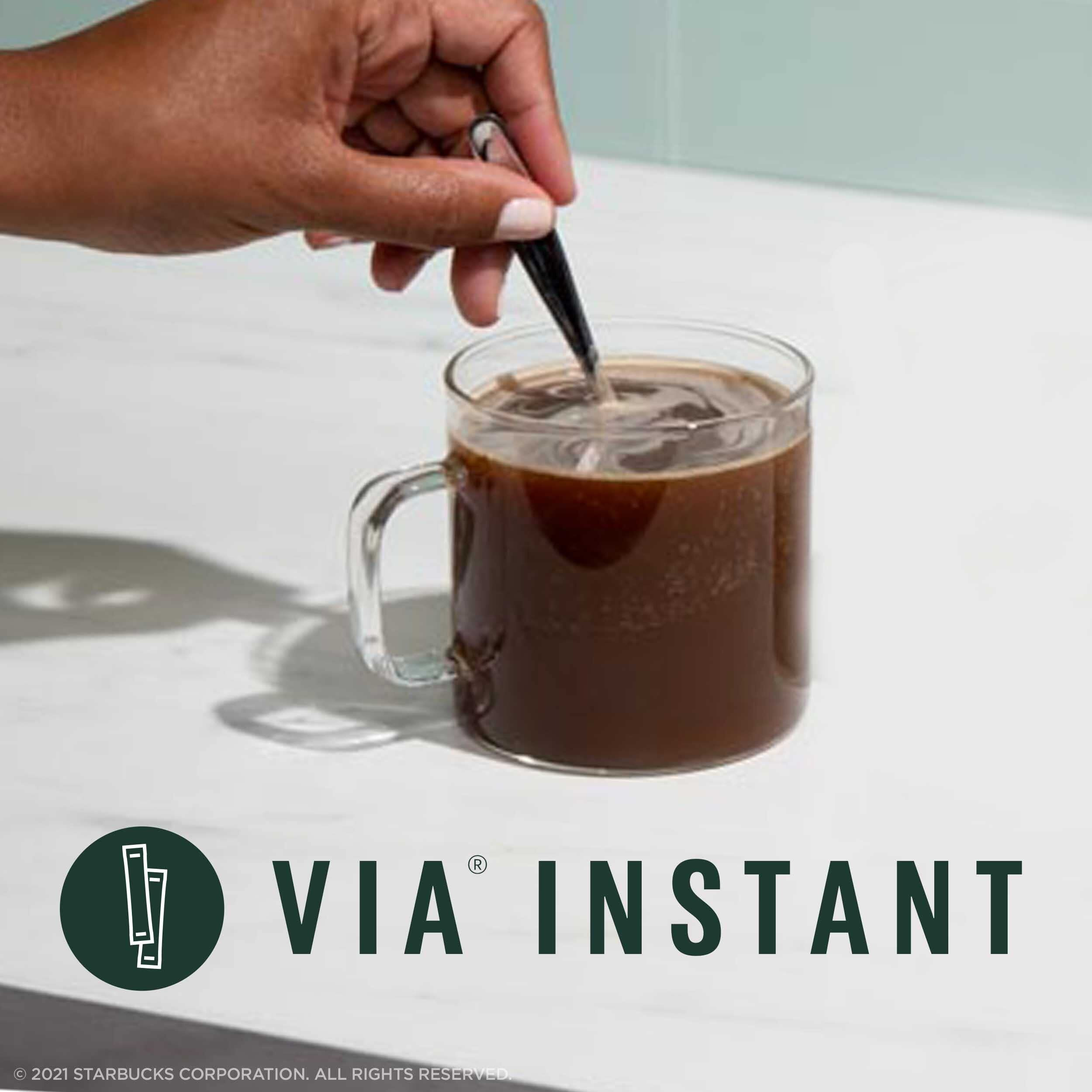 Starbucks Via Instant Coffee, Medium Roast Coffee, Pike Place Roast, 100% Arabica, 1 Box (50 Packets)