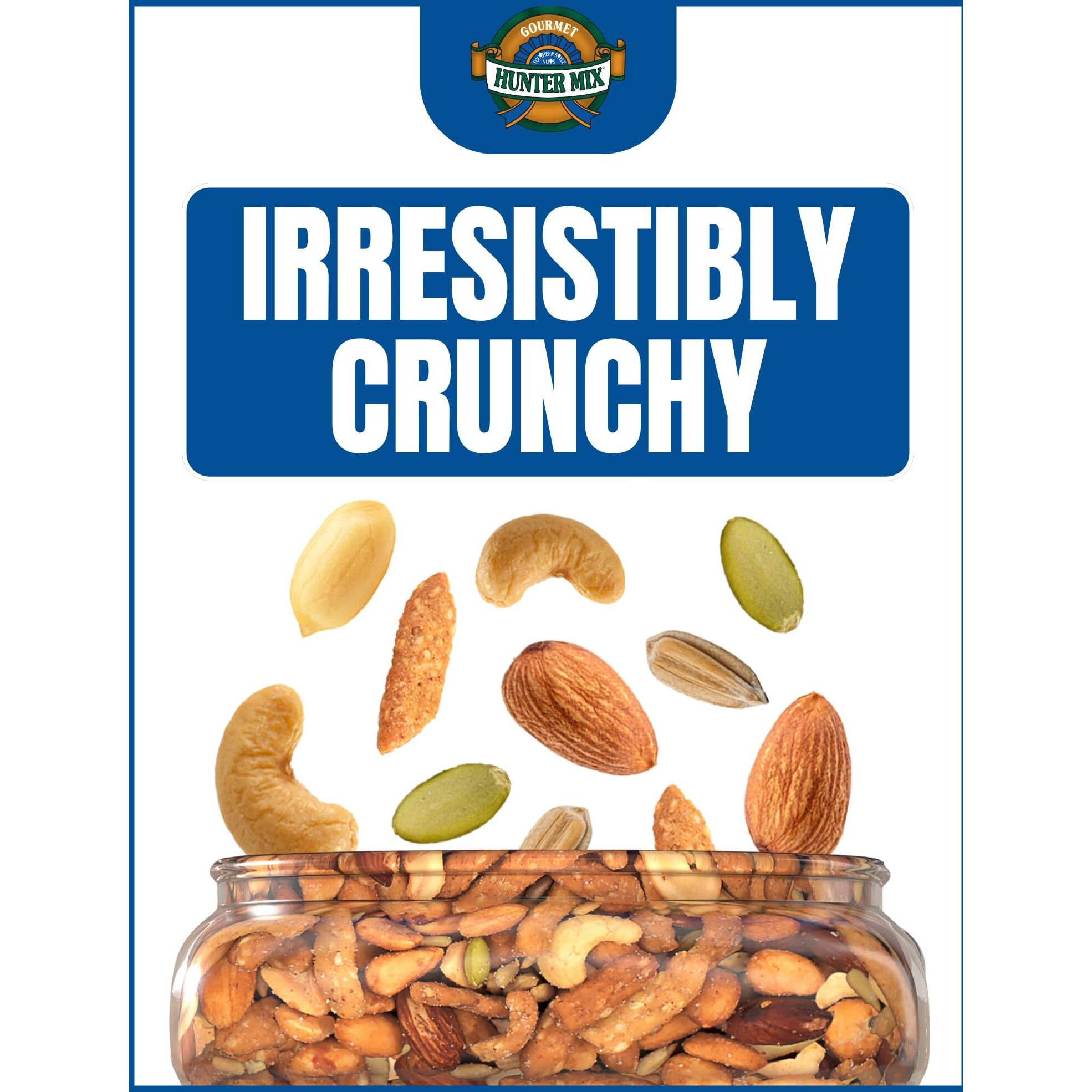 Southern Style Nuts Honey Roasted Hunter Mix, 23 Ounces, Sesame Sticks, Peanuts, Sunflower Kernels, Almonds, Cashews, And Pepitas