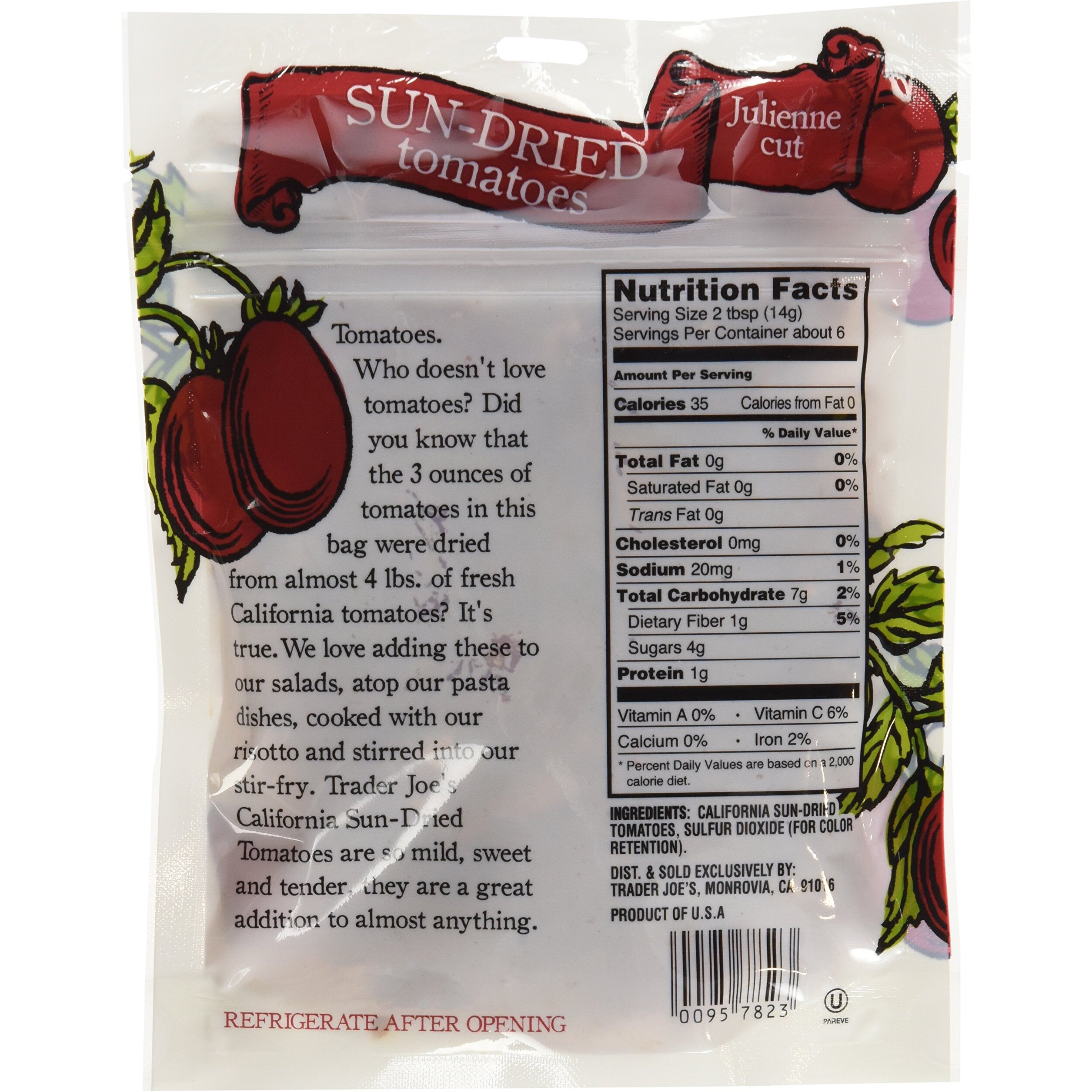 Trader Joe's California Sun-Dried Tomatoes, 3 Oz - 2 Pack