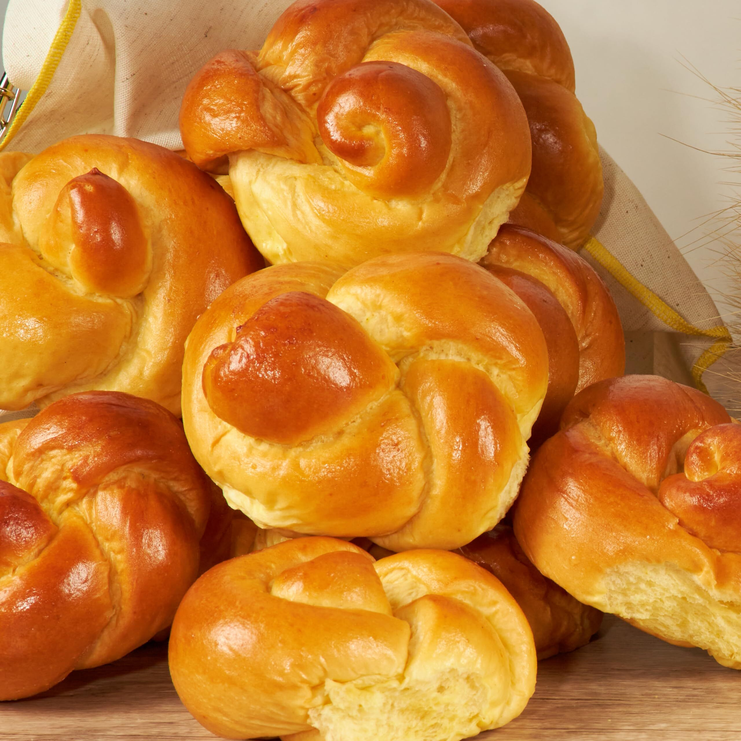 Kosher Braided Challah Rolls | Traditional, Fresh & Delicious | Great For Shabbat Or Any Holiday | Kosher, Dairy & Nut Free | 2-13 Oz Packs With 6 Challah Rolls Included Per Pack | Stern's Bakery