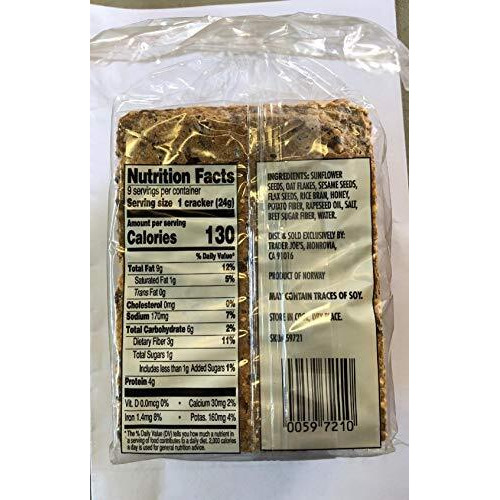 Trader Joe's Gluten Fee Norwegian Crispbread 7.55 Oz (2 Pack)