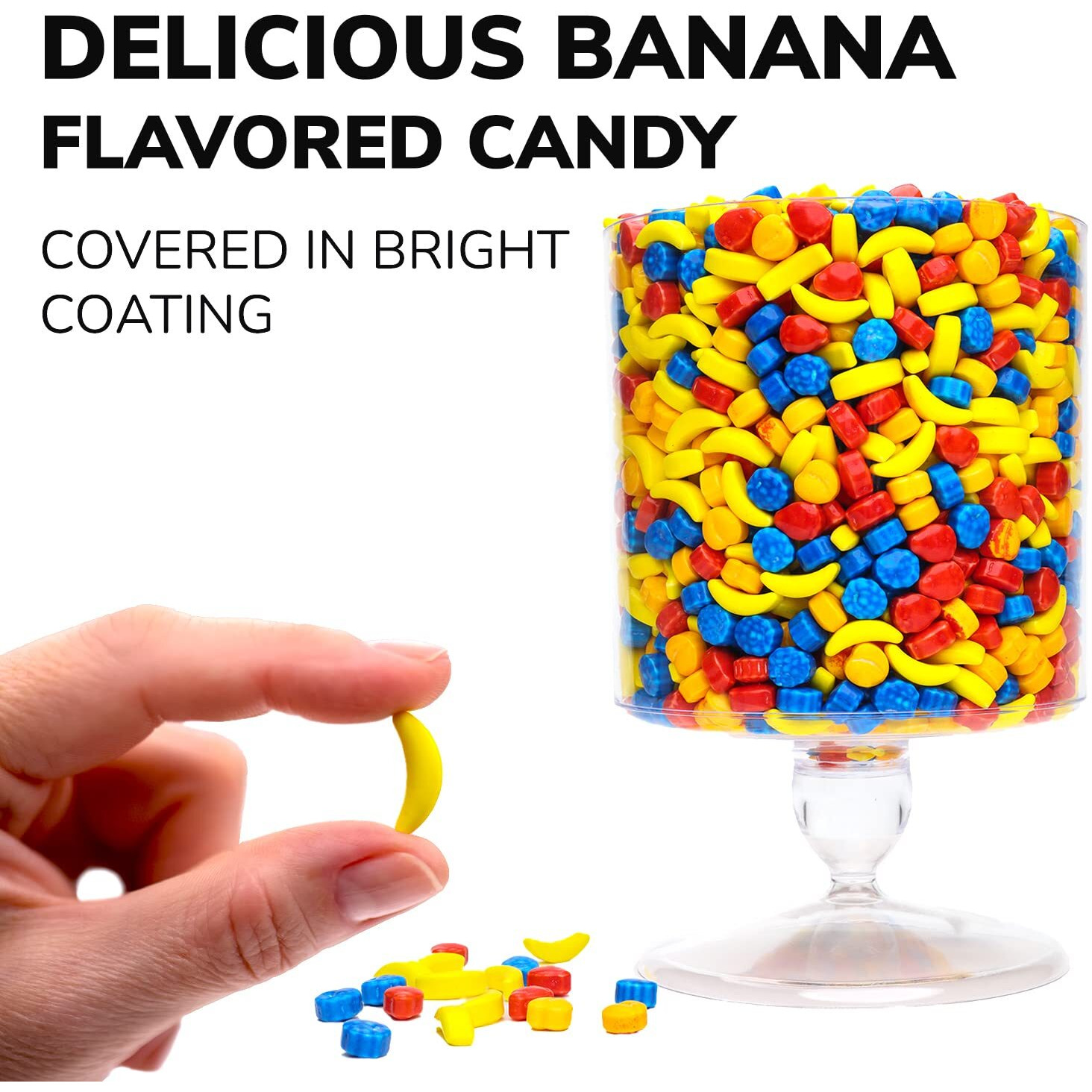 Bulk Candy - Hard Candy For Kids - 2 Lb Fruit Shape Candy - Party Favor Candy - Colorful Candy For Vending - Assorted Candy For Candy Machine - Vendor Machine Candy Refill