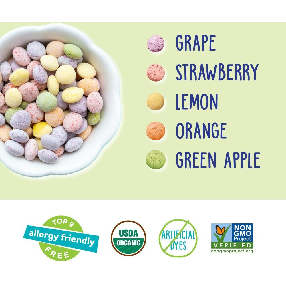 Yumearth Organic Sour Giggles Chewy Candy - Allergy Friendly (Top 9 Free), No Artificial Dyes Or Flavors, Non Gmo, Gluten Free, Vegan - Individually Wrapped Sour Snack Packs - 0.5 Ounce (Pack Of 120)