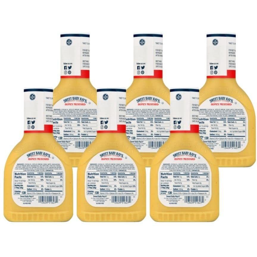 Sweet Baby Ray's Dipping Sauce, Honey Mustard (14 Ounce (Pack Of 6))