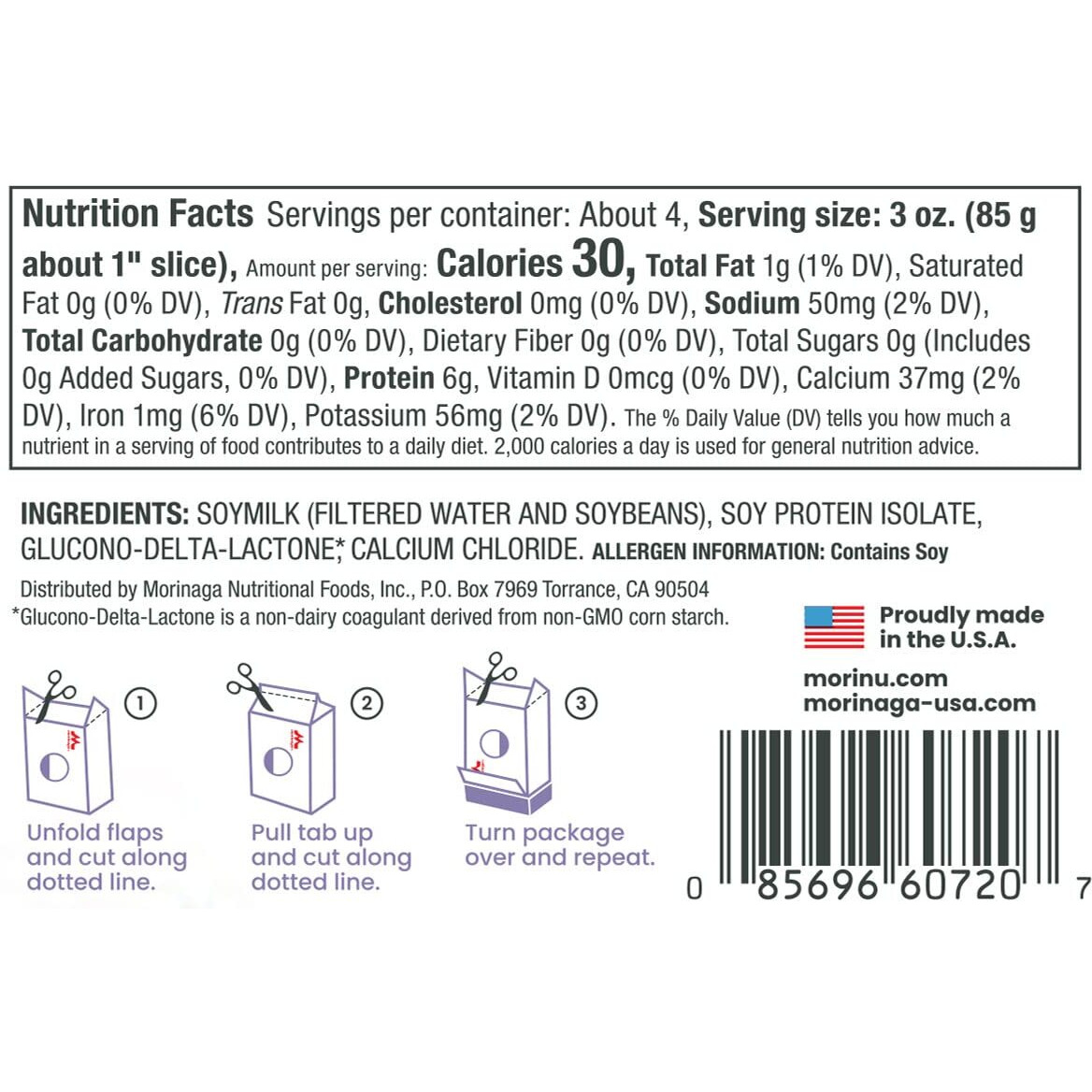 Mori-Nu Silken Tofu Lite Firm | Velvety Smooth And Creamy | Low Fat, Gluten-Free, Dairy-Free, Vegan, Made With Non-Gmo Soybeans, Ksa Kosher Parve | Shelf-Stable | Provides Protein | 12.3 Oz X 6 Packs