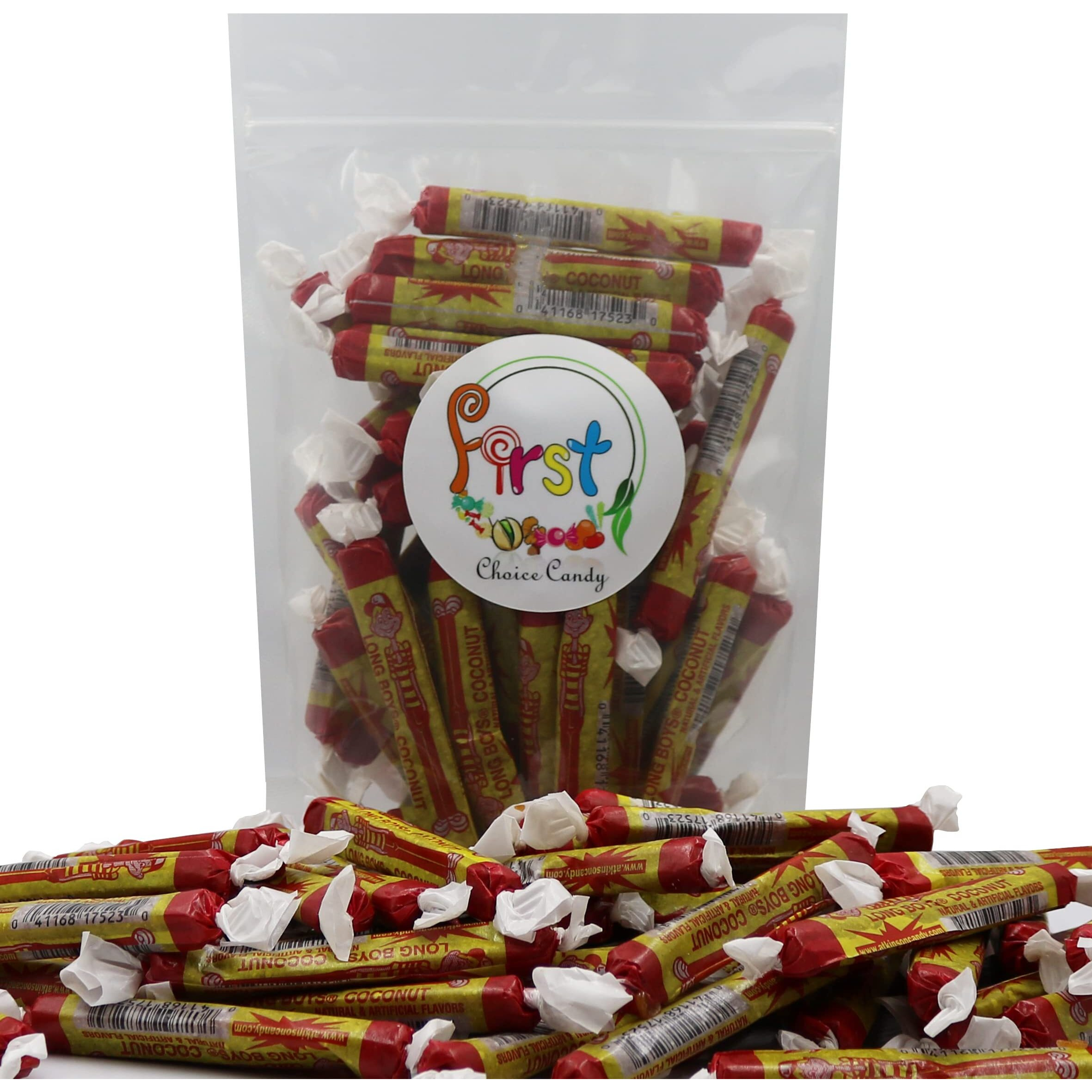 Firstchoicecandy Long Boys Coconut Caramel Bulk Candy, 5 Pound