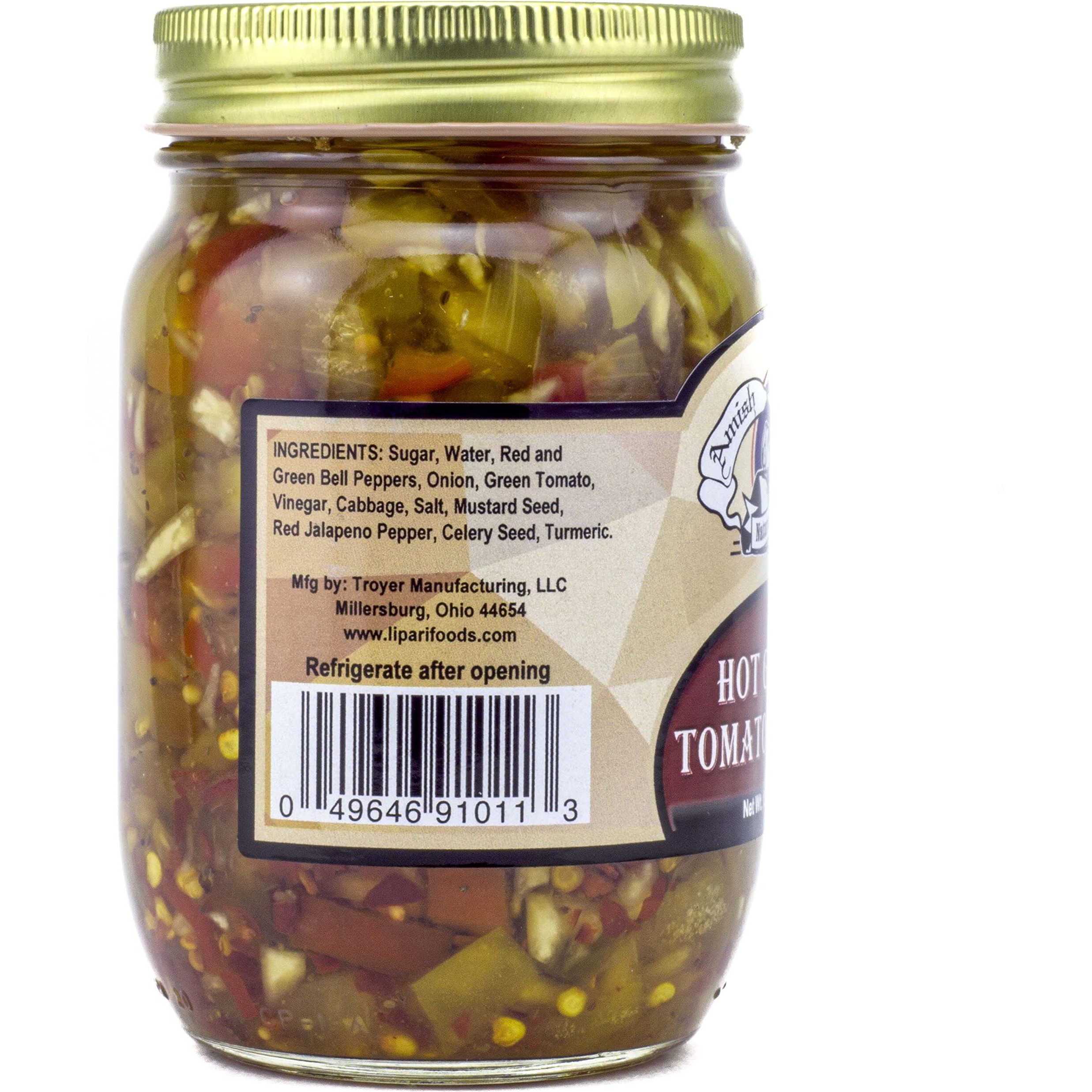 Amish Wedding Hot Green Tomato Relish 15 Ounces (Pack Of 2)