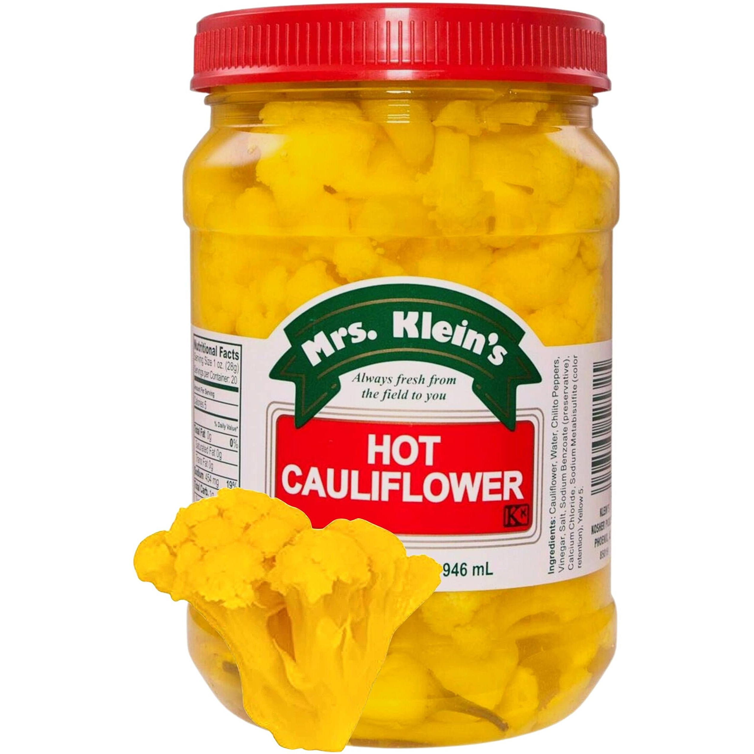 Hot Cauliflower Bites  Spicy Pickled Vegetables  Cauliflower Florets  Low Carb  Keto Diet Friendly  Gluten Free Food  Vegan Snack  Kosher  Made In The Usa