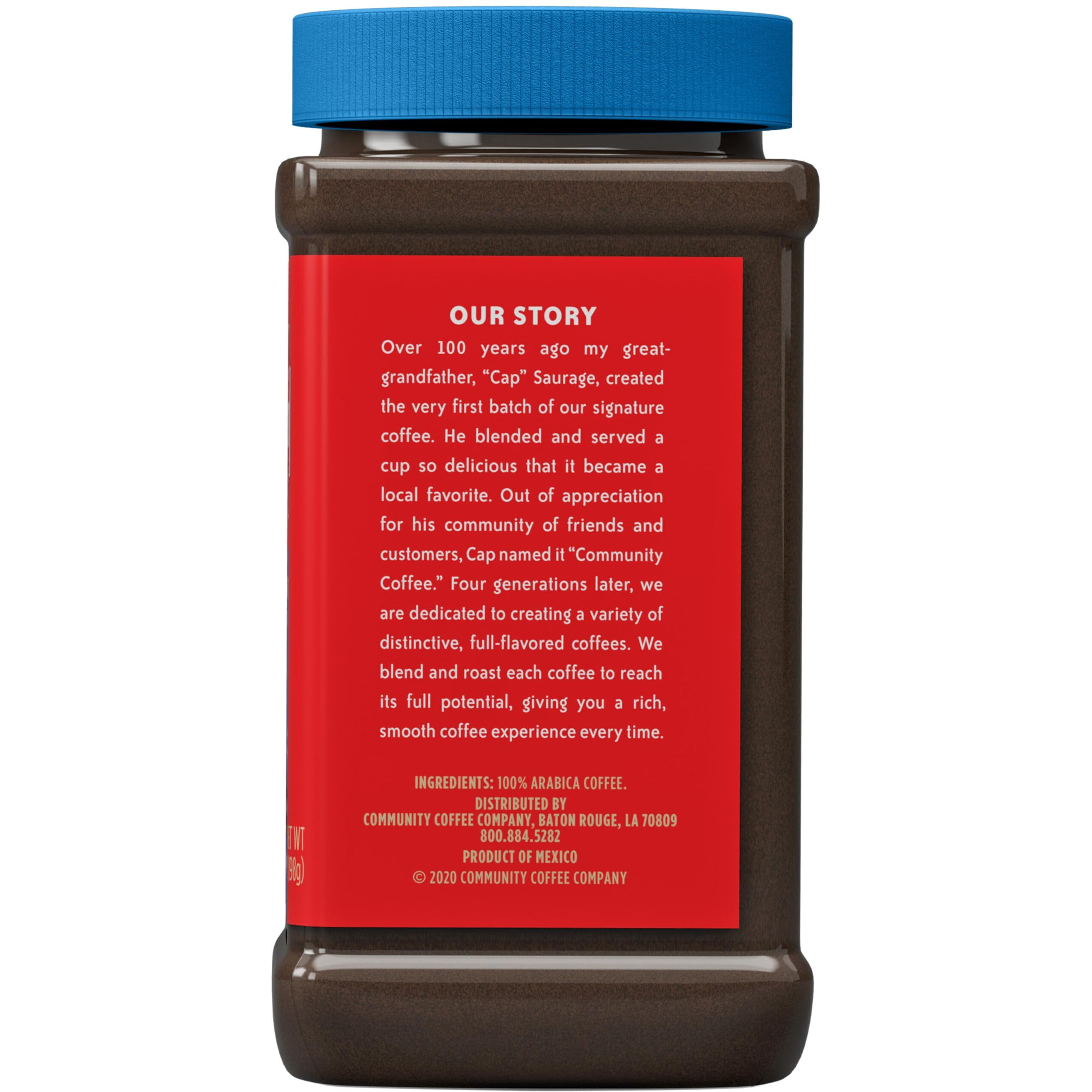 Community Coffee Breakfast Blend Instant Coffee, Medium Roast, 7 Oz Jar (Pack Of 1)